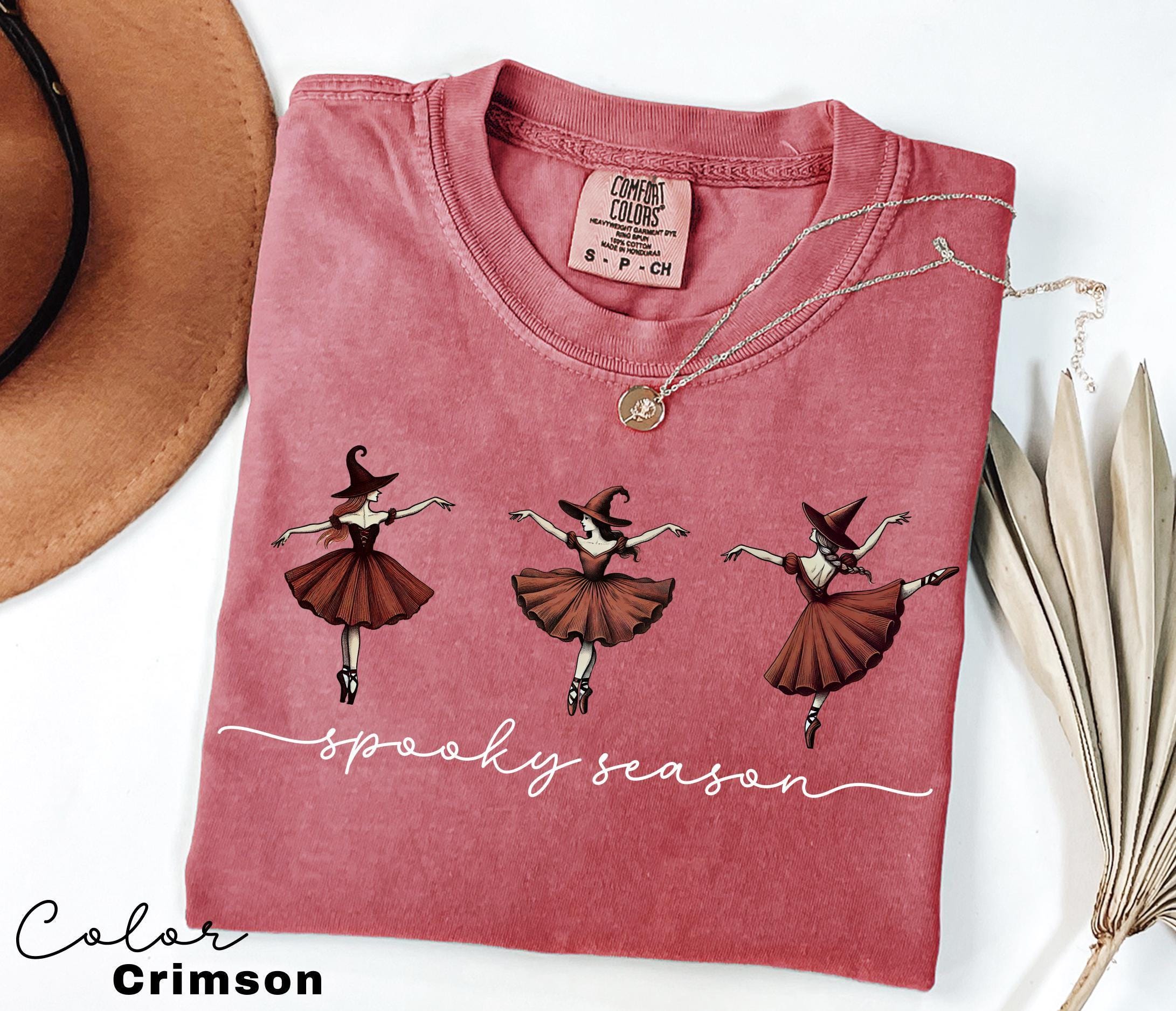 Comfort Colors® Spooky Season Shirt, Dancing Witches T-Shirt, Witchy, Halloween Graphic Tee, Fall Halloween Shirt, Spooky Fall Shirt,