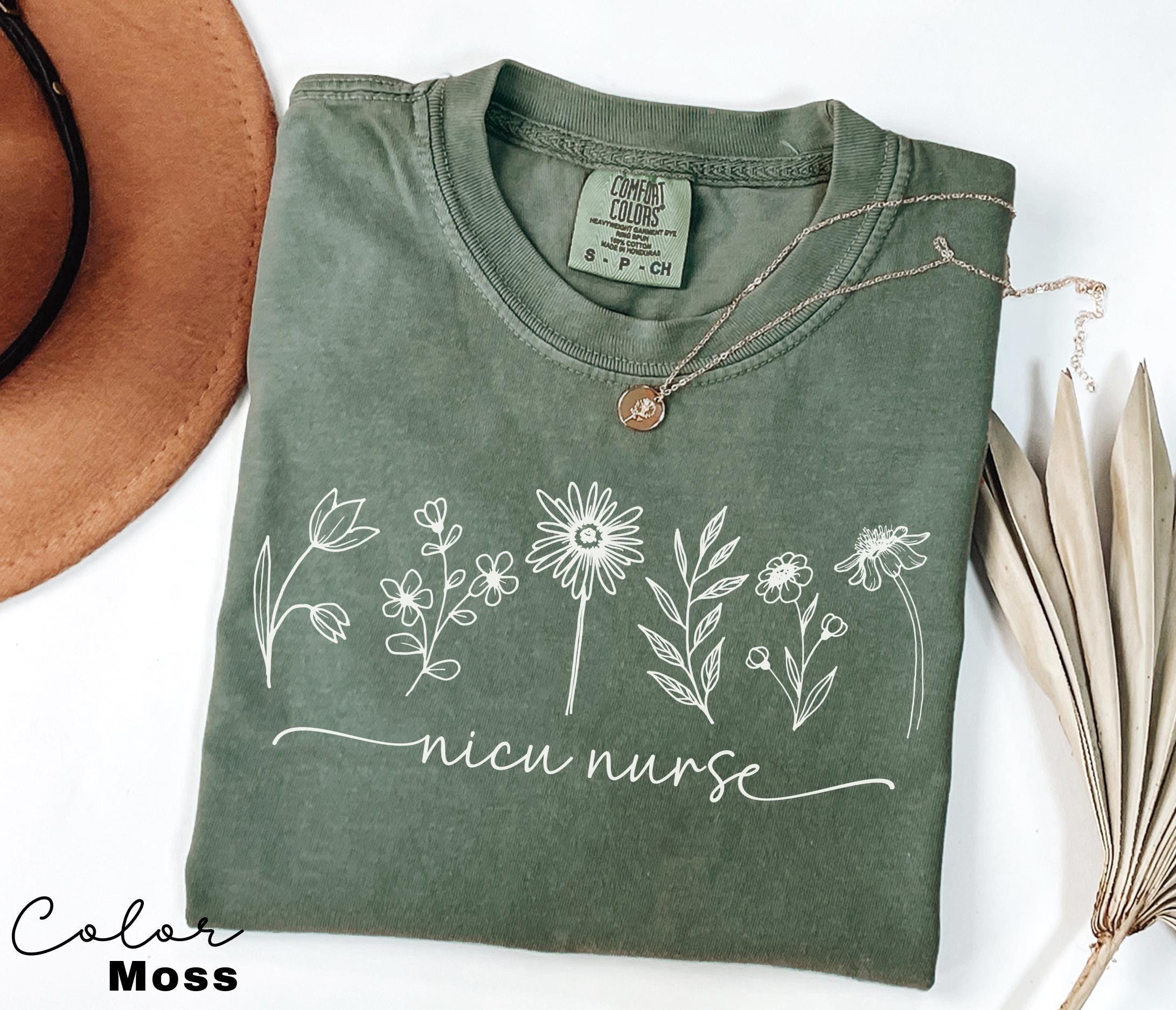 NICU RN Shirt Neonatal ICU Nurse Tshirt, Neonatal Intensive Care Unit Nurse Gift, Floral Nurse, Flower Nurse Shirt, Nicu Crew,