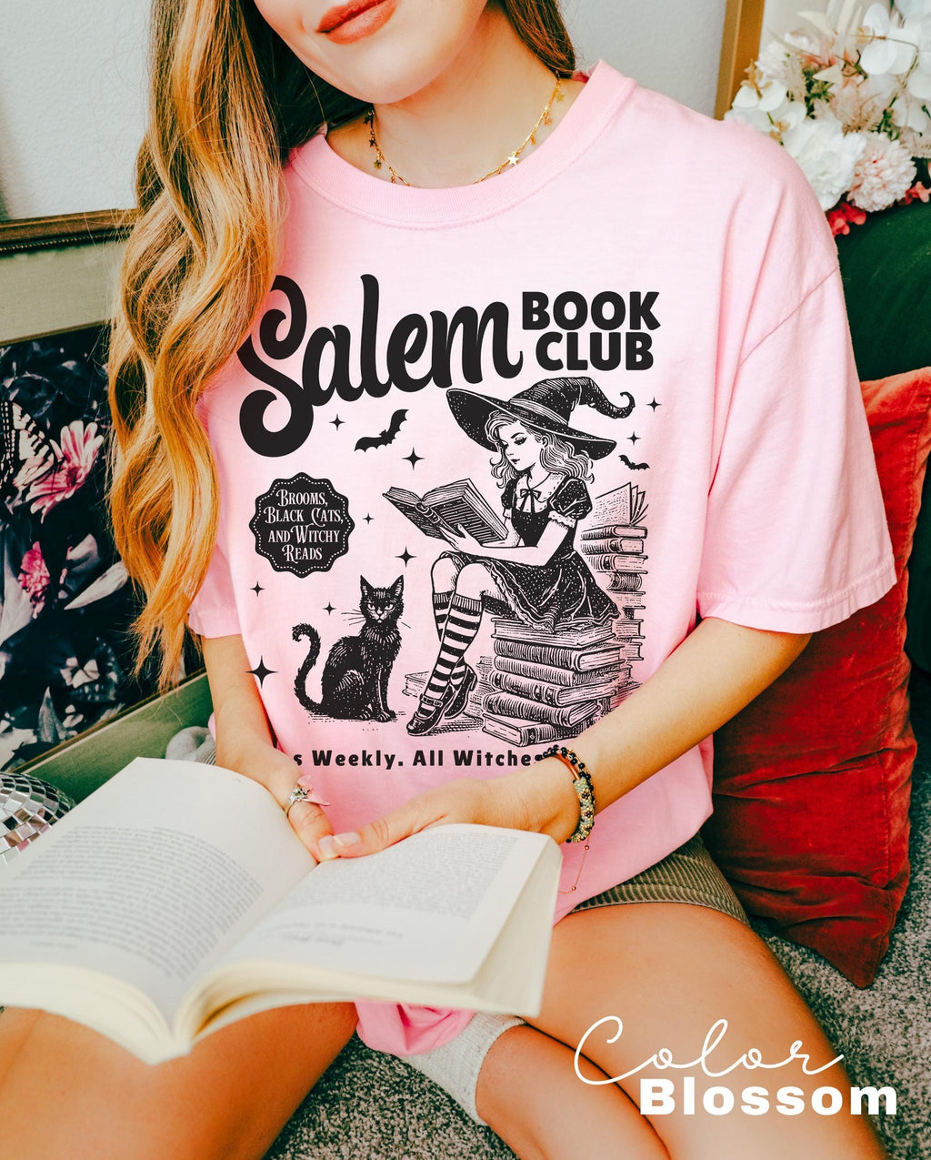 Salem Book Club Shirt, Bookish Halloween Shirt, Spooky Reader Shirt, Funny Book Lover, Salem Witches Shirt, Spooky Season Thriller Reader