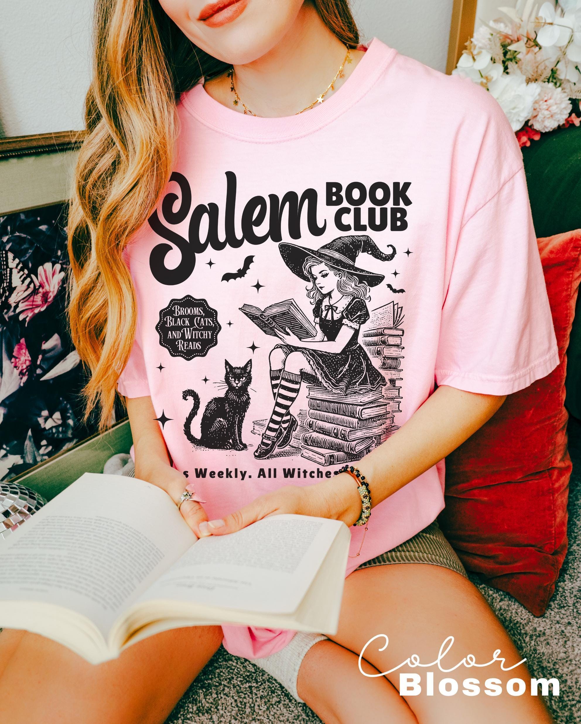 Salem Book Club Shirt, Bookish Halloween Shirt, Spooky Reader Shirt, Funny Book Lover, Salem Witches Shirt, Spooky Season Thriller Reader