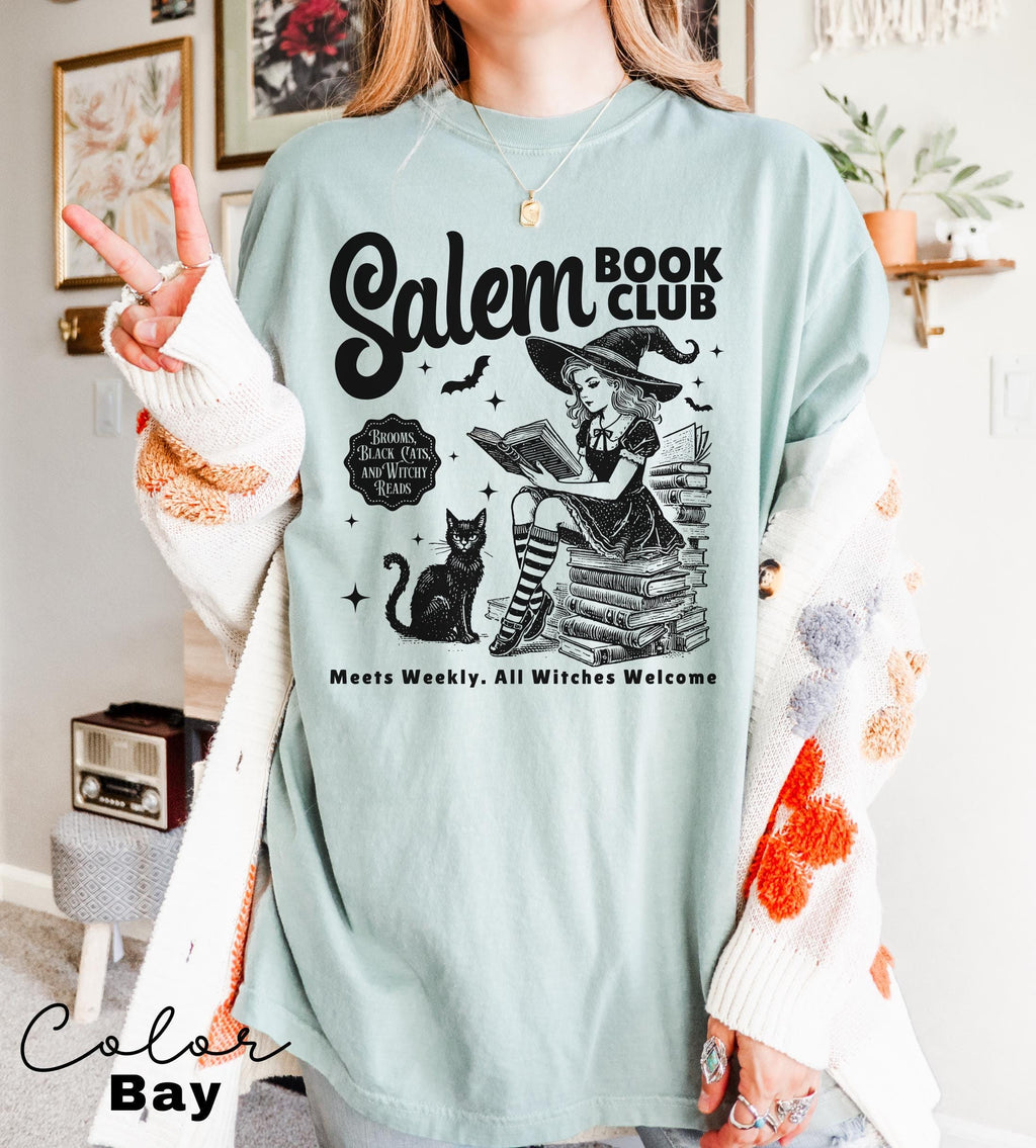 Salem Book Club Shirt, Bookish Halloween Shirt, Spooky Reader Shirt, Funny Book Lover, Salem Witches Shirt, Spooky Season Thriller Reader