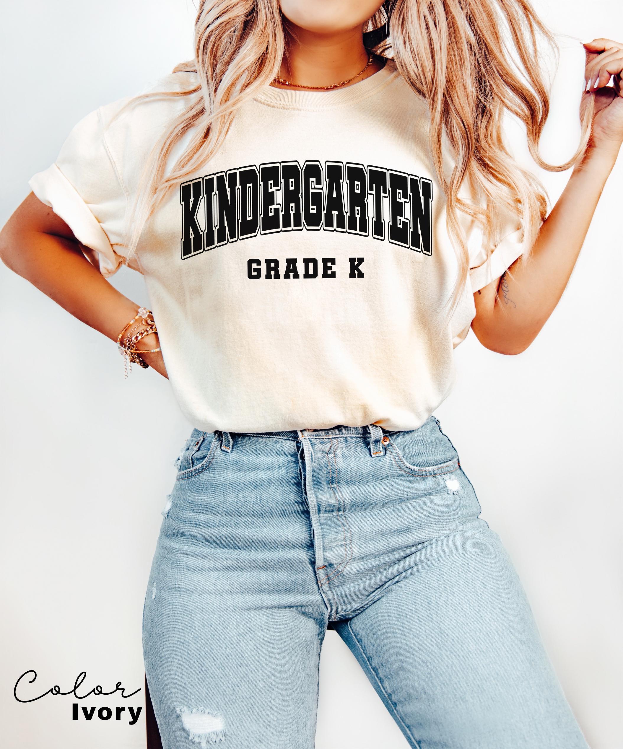 Comfort Colors® Kindergarten Teacher Shirt, Kindergarten TShirt, Elementary School, Teaching Tee, First Day Of Kindergarten, Teacher Team