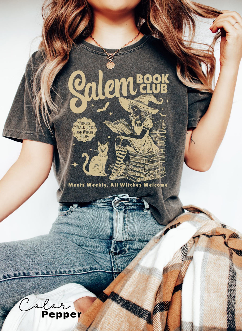 Salem Book Club Shirt, Bookish Halloween Shirt, Spooky Reader Shirt, Funny Book Lover, Salem Witches Shirt, Spooky Season Thriller Reader
