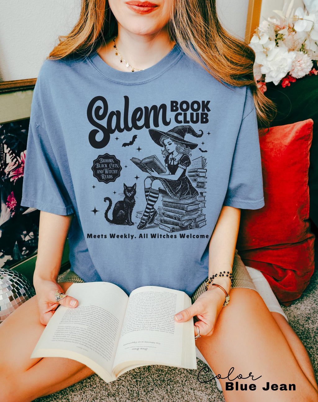 Salem Book Club Shirt, Bookish Halloween Shirt, Spooky Reader Shirt, Funny Book Lover, Salem Witches Shirt, Spooky Season Thriller Reader
