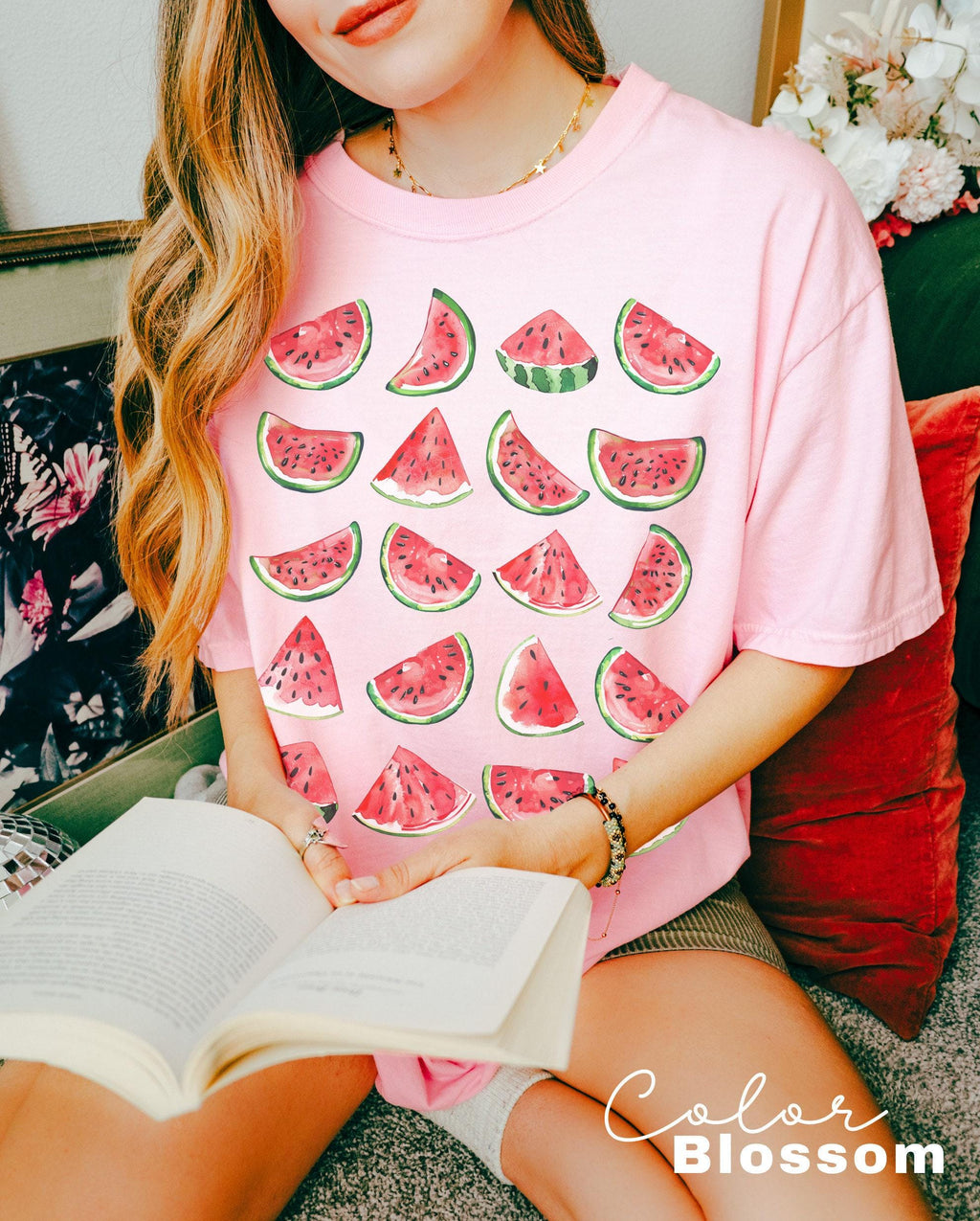 Watermelon Shirt, Summer Fruit Shirt, Cottagecore Tshirt, Garden Shirt, Summer Vacation Shirt, Beach Shirt, Tropical Summer Shirt,