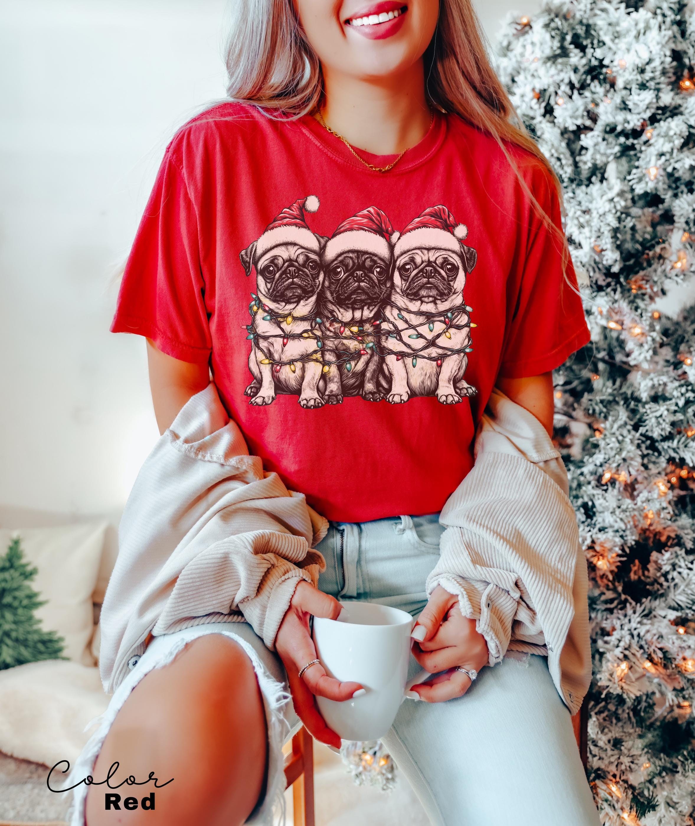 Funny Pug Christmas Shirt, Dog Lover Gift, Pug Mom T-Shirt, Merry Pugmas, Christmas Pug Shirt, Christmas Tee, Dog Mom Shirt, Funny Xmas