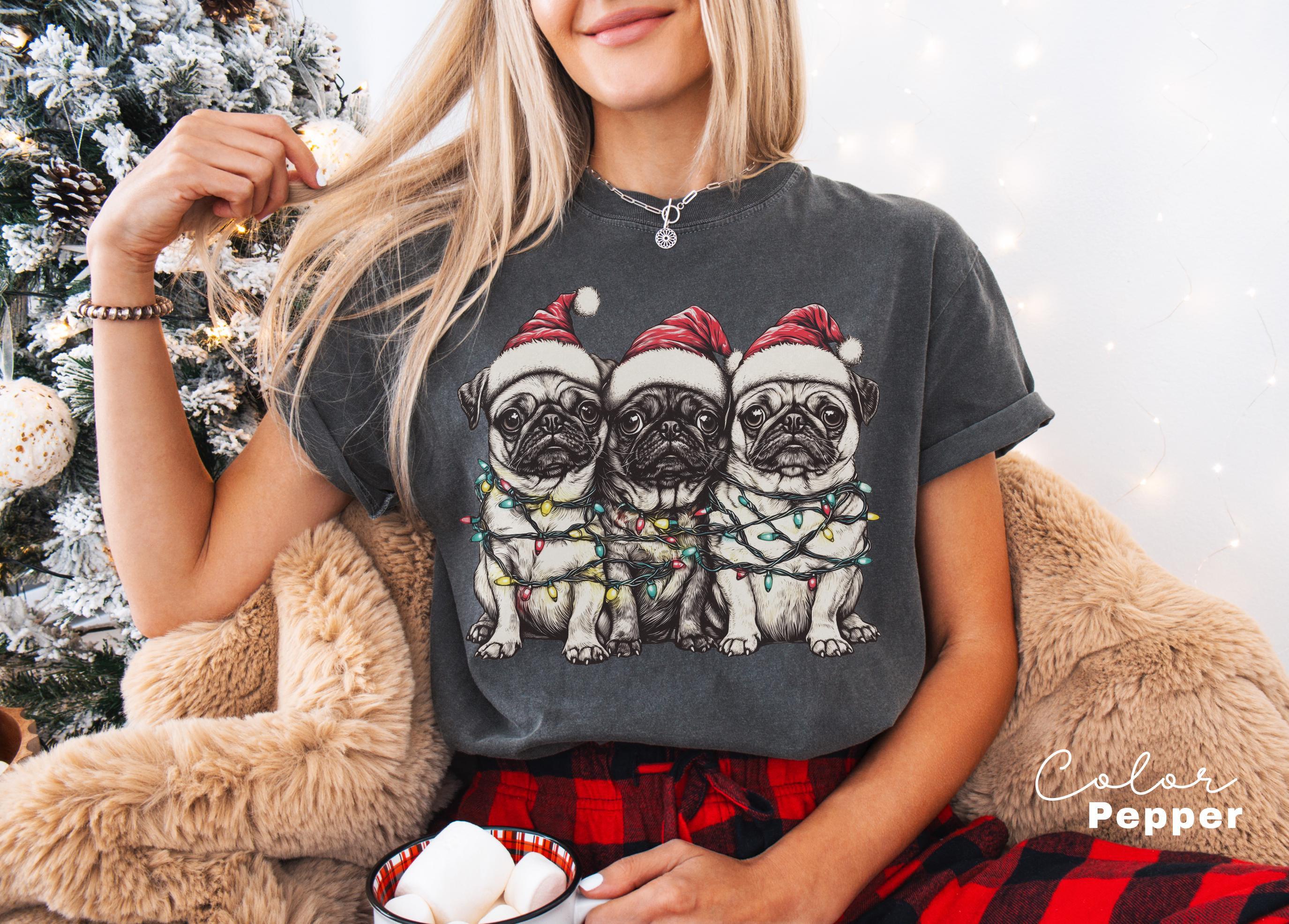 Funny Pug Christmas Shirt, Dog Lover Gift, Pug Mom T-Shirt, Merry Pugmas, Christmas Pug Shirt, Christmas Tee, Dog Mom Shirt, Funny Xmas