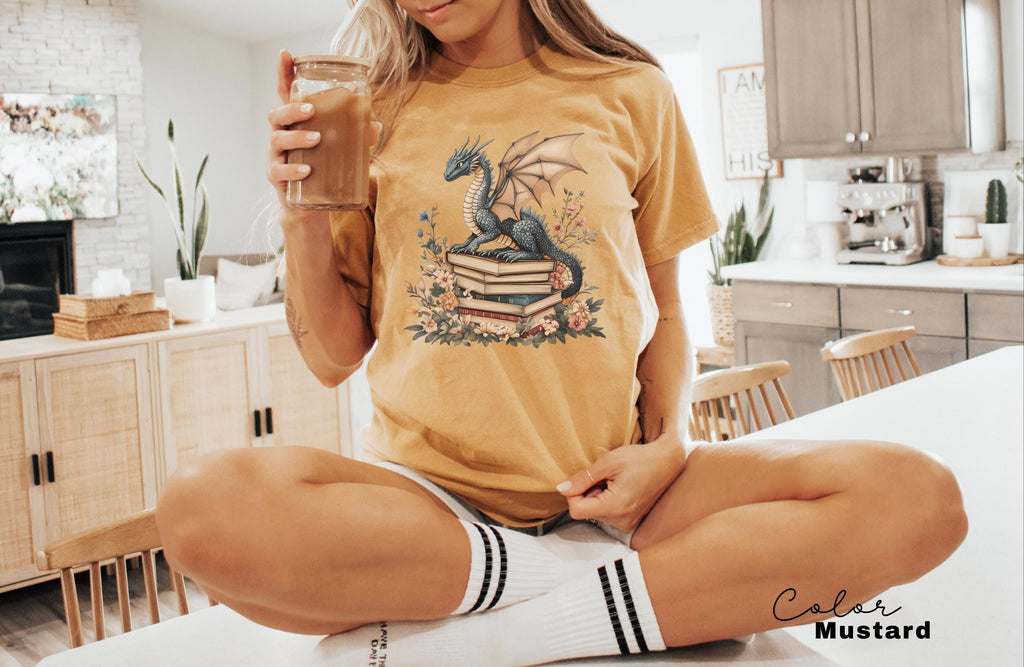 Book Lover Shirt, Fantasy Reader, Bookworm Shirt,Bookish Shirt, Bookworm Shirt, Book Club Gift, Book Crewneck, Dragon Shirt