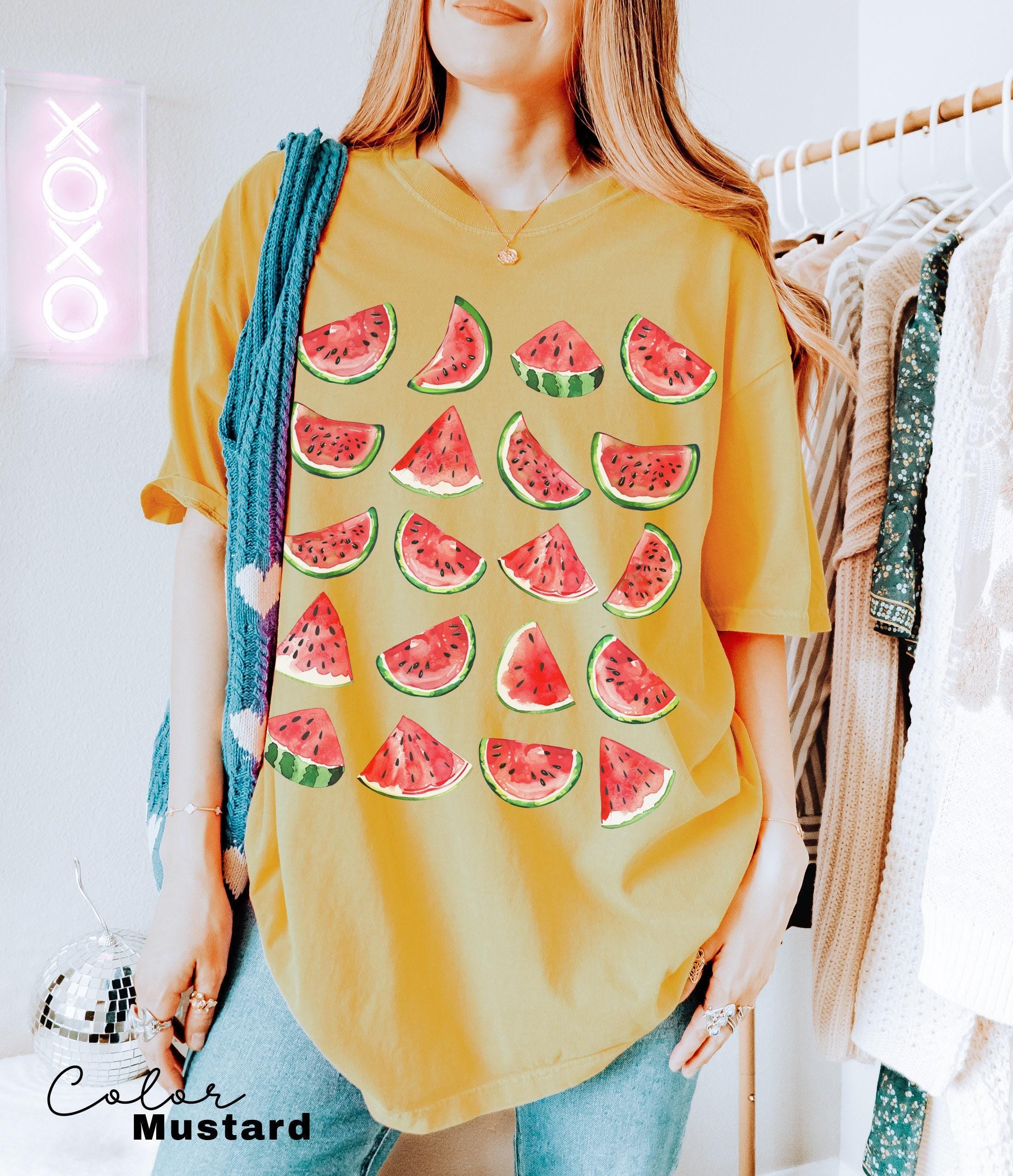 Watermelon Shirt, Summer Fruit Shirt, Cottagecore Tshirt, Garden Shirt, Summer Vacation Shirt, Beach Shirt, Tropical Summer Shirt,