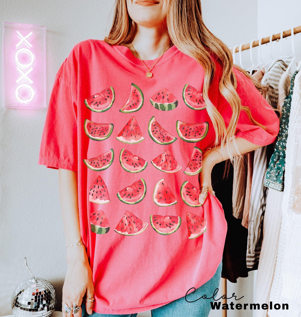 Watermelon Shirt, Summer Fruit Shirt, Cottagecore Tshirt, Garden Shirt, Summer Vacation Shirt, Beach Shirt, Tropical Summer Shirt,