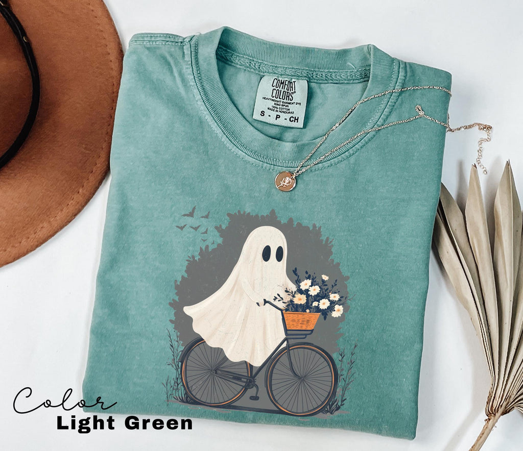 Comfort Colors® Halloween Shirt, Cute Halloween Ghost Shirt, Halloween Women's Shirt, Fall Shirt, Halloween Party Shirt, Spooky Season Shirt