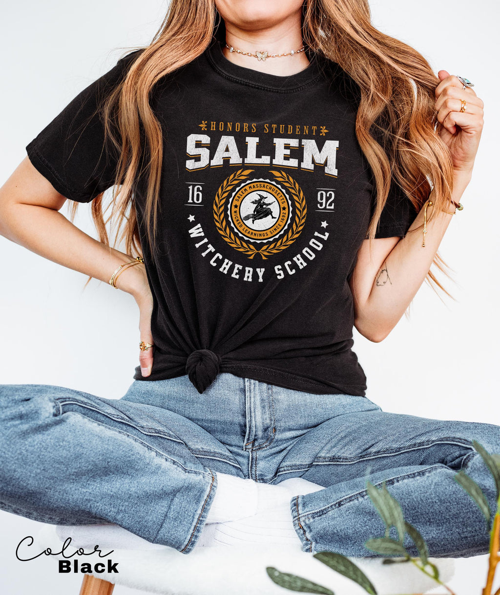 Salem University Est 1836 Shirt, Salem Witch Sweatshirt, Halloween Shirt, Halloween Gift, Halloween Costume, Spooky Season, Witchery School
