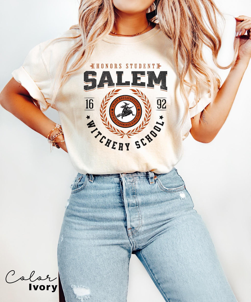 Salem University Est 1836 Shirt, Salem Witch Sweatshirt, Halloween Shirt, Halloween Gift, Halloween Costume, Spooky Season, Witchery School