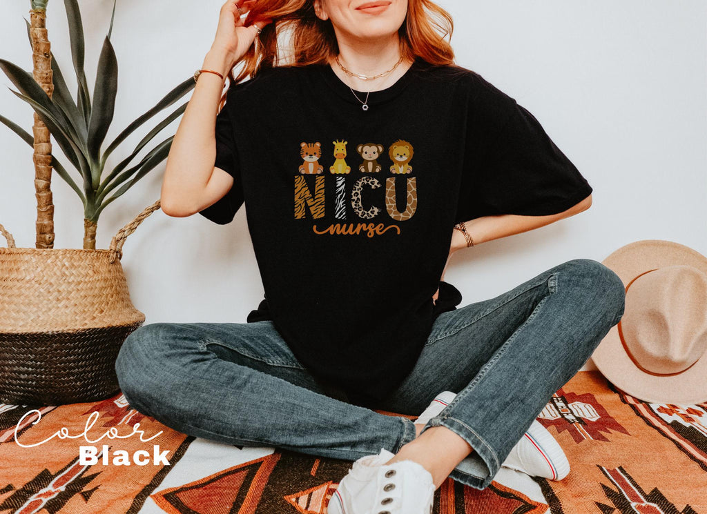 NICU Nurse Shirt, NICU Nurse Animal T-shirt, NICU Nurse Gift, Nurse Appreciation Gift, Neonatal Intensive Care Unit Tshirt, Comfort Colors