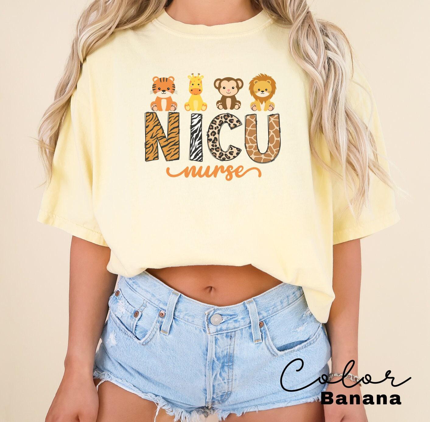 NICU Nurse Shirt, NICU Nurse Animal T-shirt, NICU Nurse Gift, Nurse Appreciation Gift, Neonatal Intensive Care Unit Tshirt, Comfort Colors