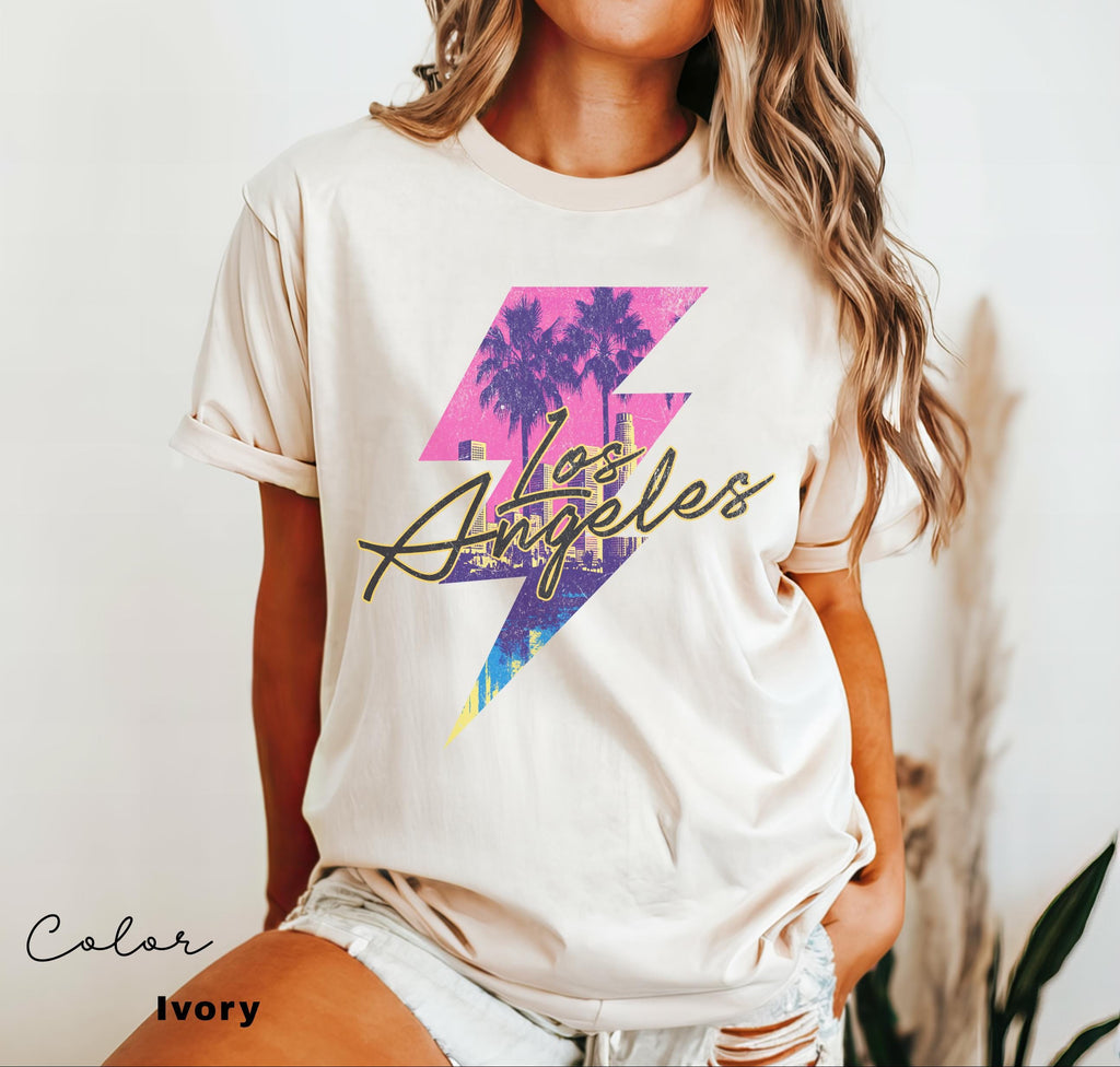 Retro LA Shirt, Los Angeles 90s Aesthetic, LA T-Shirt, Vintage Los Angeles Tshirt, Travel Shirt, Gift From Los Angeles, Vacation Shirt