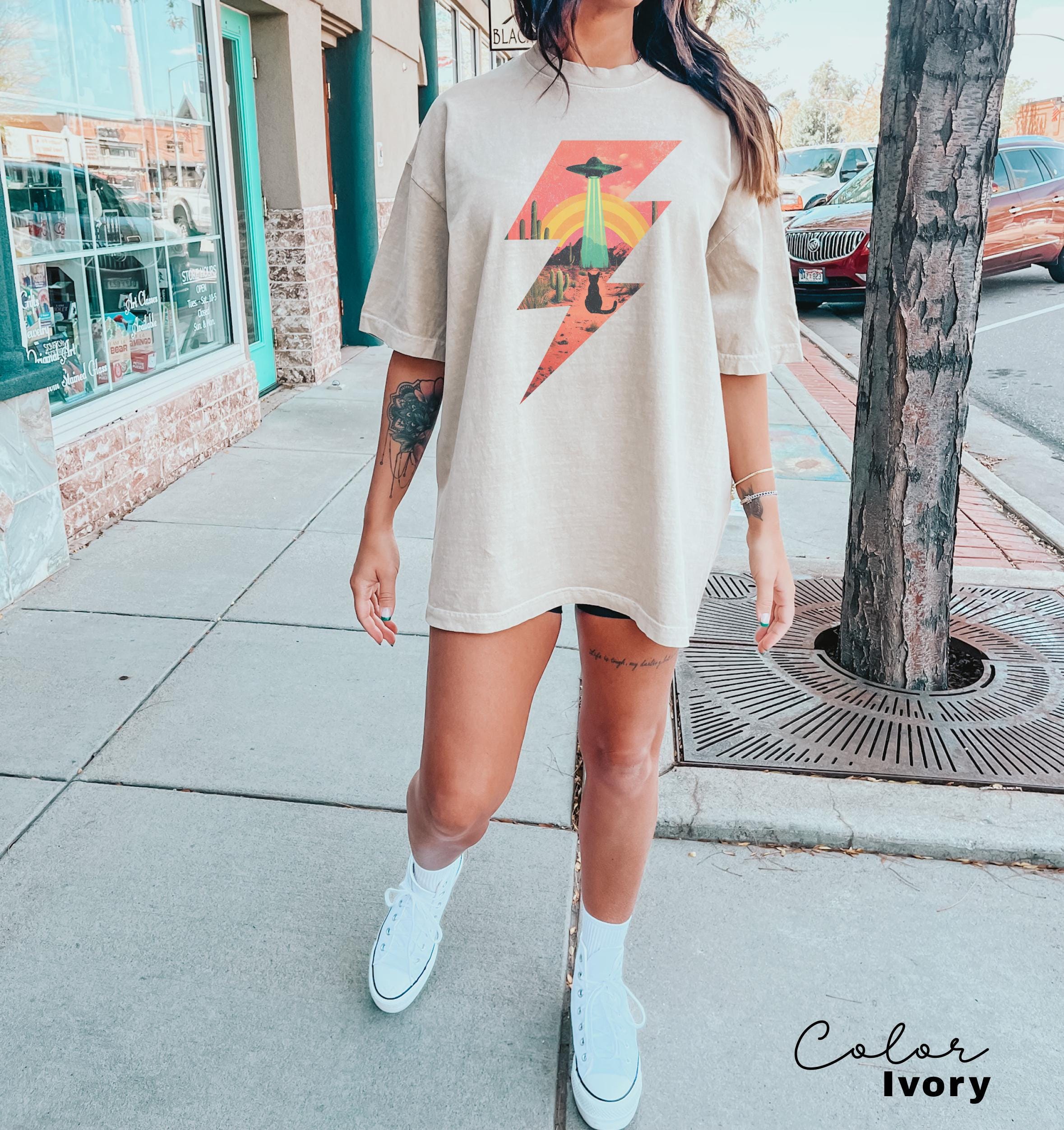 Vintage UFO Cowboy Cat Shirt, Retro T-Shirt, Retro 90s Western TShirt, Rodeo Shirt, Wild West Kitten Shirt, Funny Gag Gift Tee, Meme Shirt