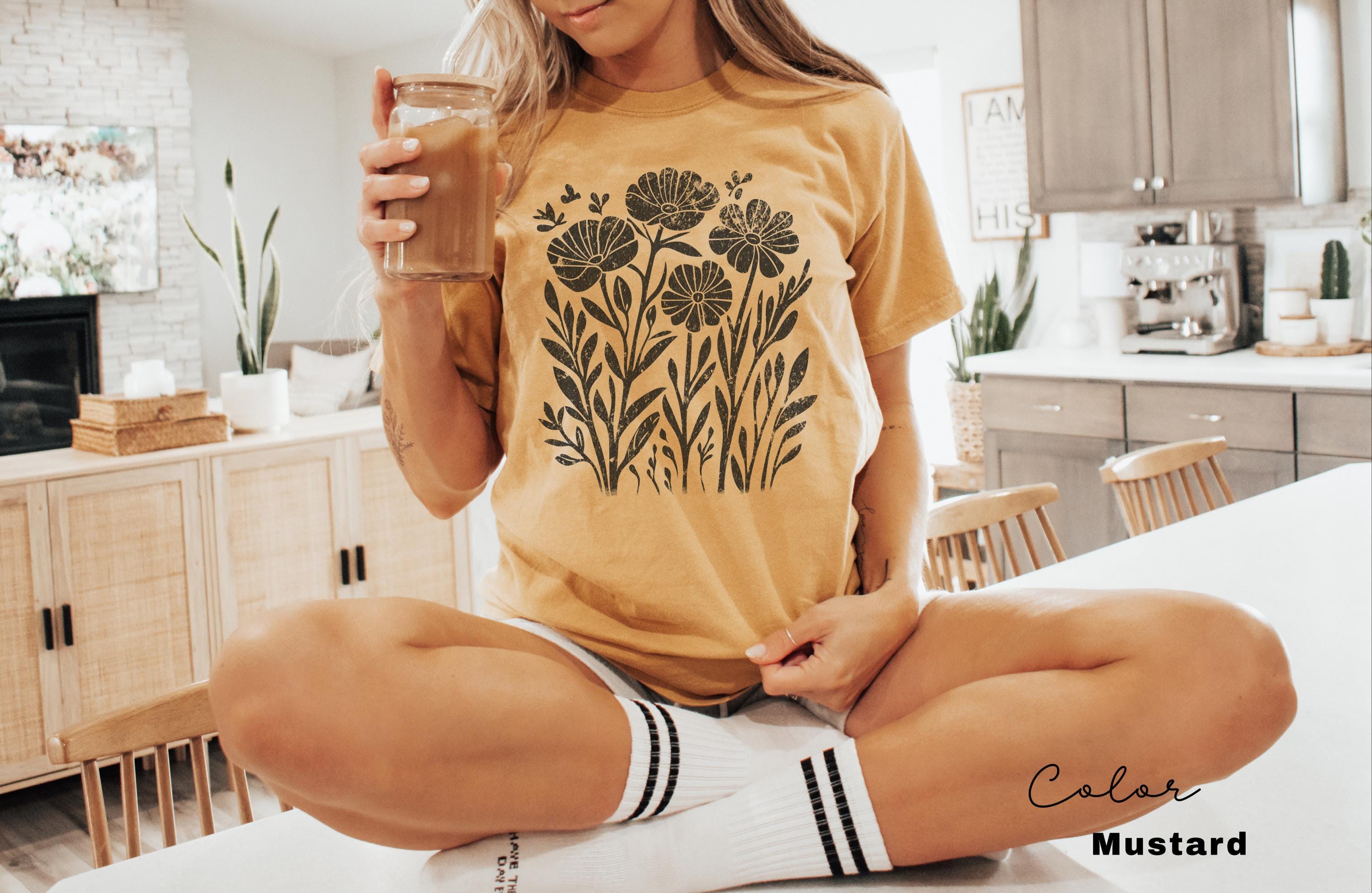 Comfort Colors® Wildflower Shirt, Floral Cottagecore Shirt, Botanical Shirt, Flower Shirt, Nature Shirt, Wildflower Tshirt,Wild Flower Shirt