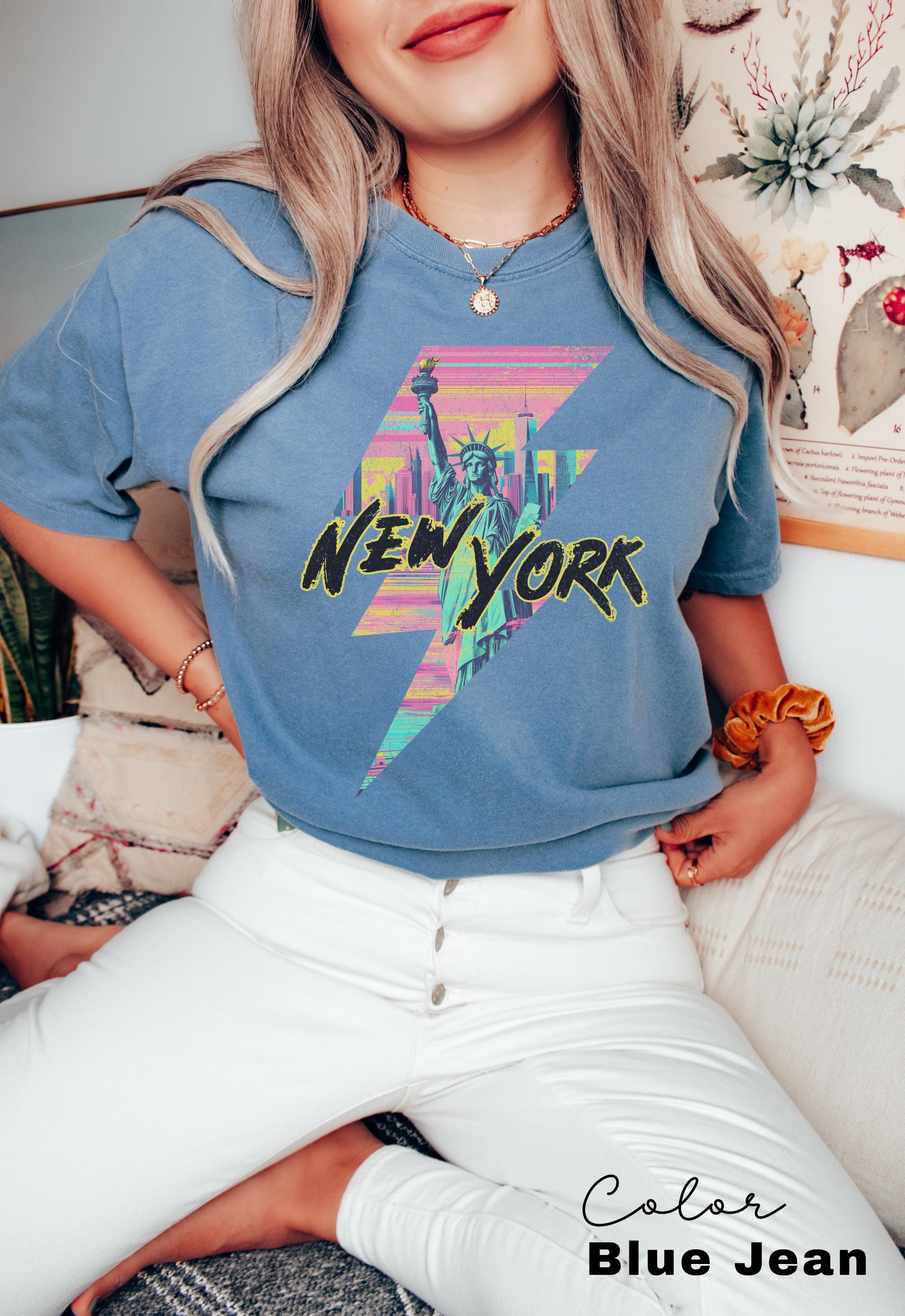 Retro New York Shirt, 90s Aesthetic New York Shirt, Vintage style, NYC shirt, Trendy Gifts, Comfort Colors, Oversized, Travel, Vacation