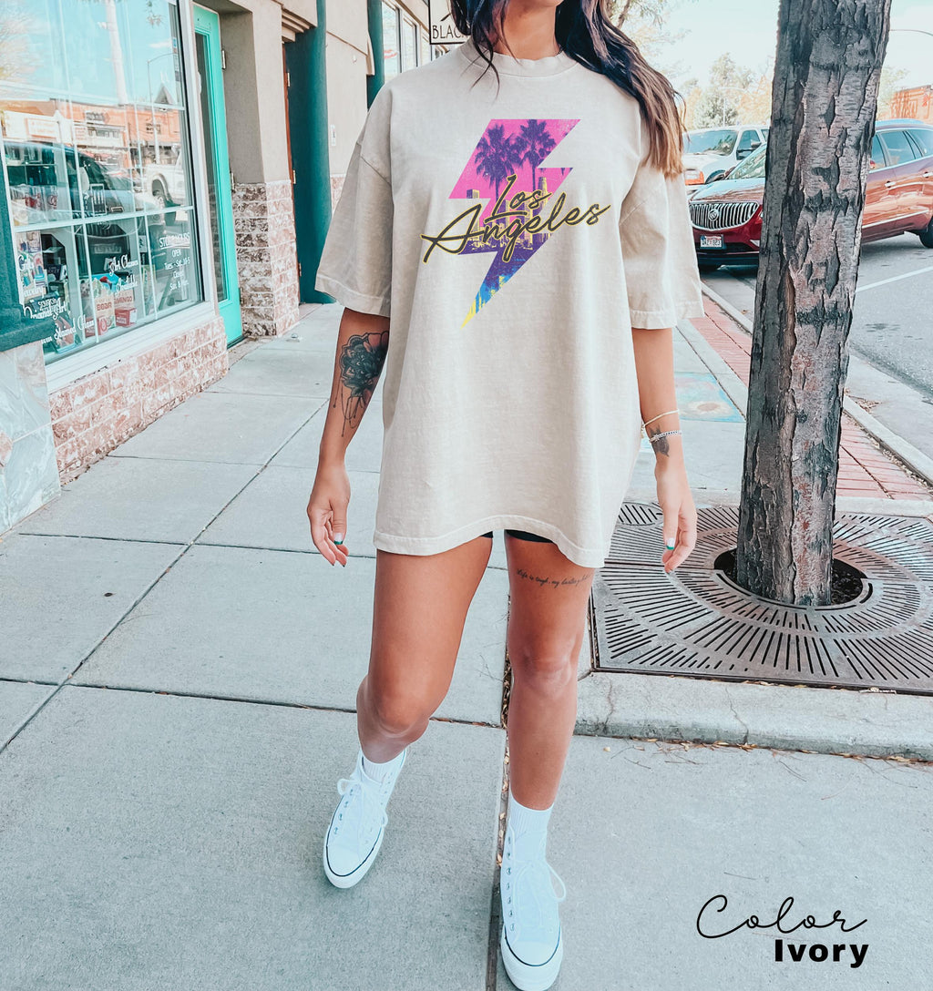 Retro LA Shirt, Los Angeles 90s Aesthetic, LA T-Shirt, Vintage Los Angeles Tshirt, Travel Shirt, Gift From Los Angeles, Vacation Shirt