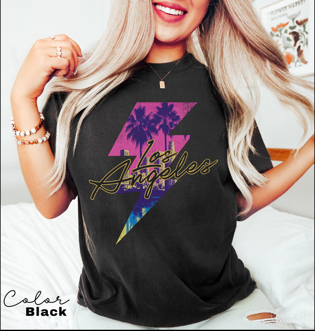 Retro LA Shirt, Los Angeles 90s Aesthetic, LA T-Shirt, Vintage Los Angeles Tshirt, Travel Shirt, Gift From Los Angeles, Vacation Shirt