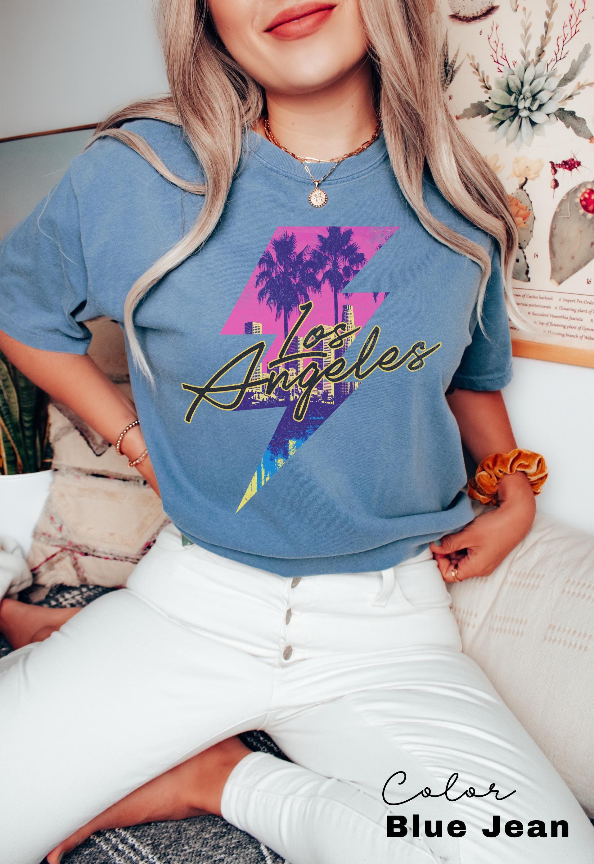 Retro LA Shirt, Los Angeles 90s Aesthetic, LA T-Shirt, Vintage Los Angeles Tshirt, Travel Shirt, Gift From Los Angeles, Vacation Shirt