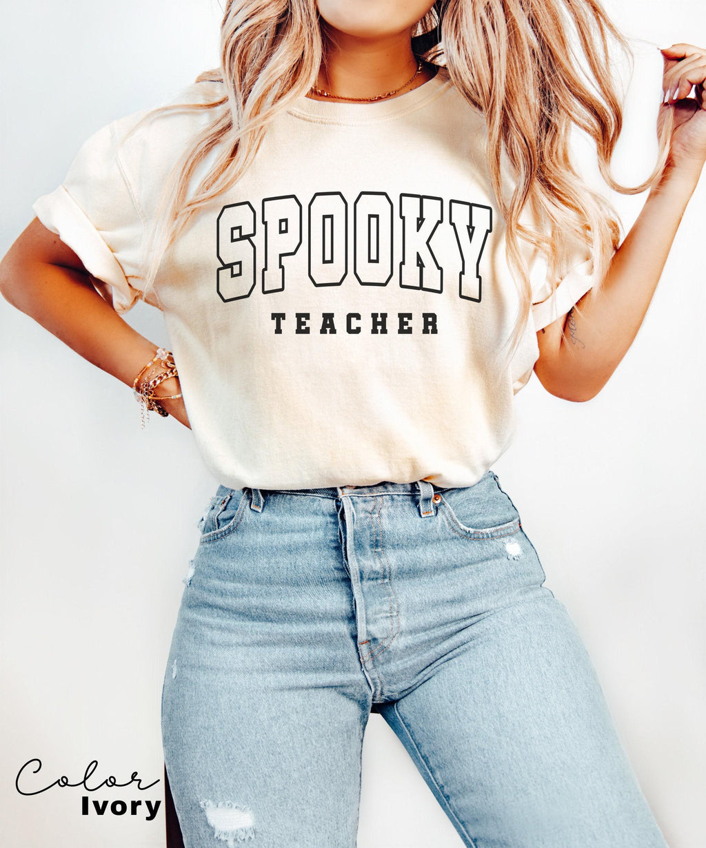 Comfort Colors® Teacher Halloween Shirt, Spooky Teacher Shirt, Retro Teachers Shirt, Fall Teacher Shirt, Teacher Gift, Best Teacher Shirt