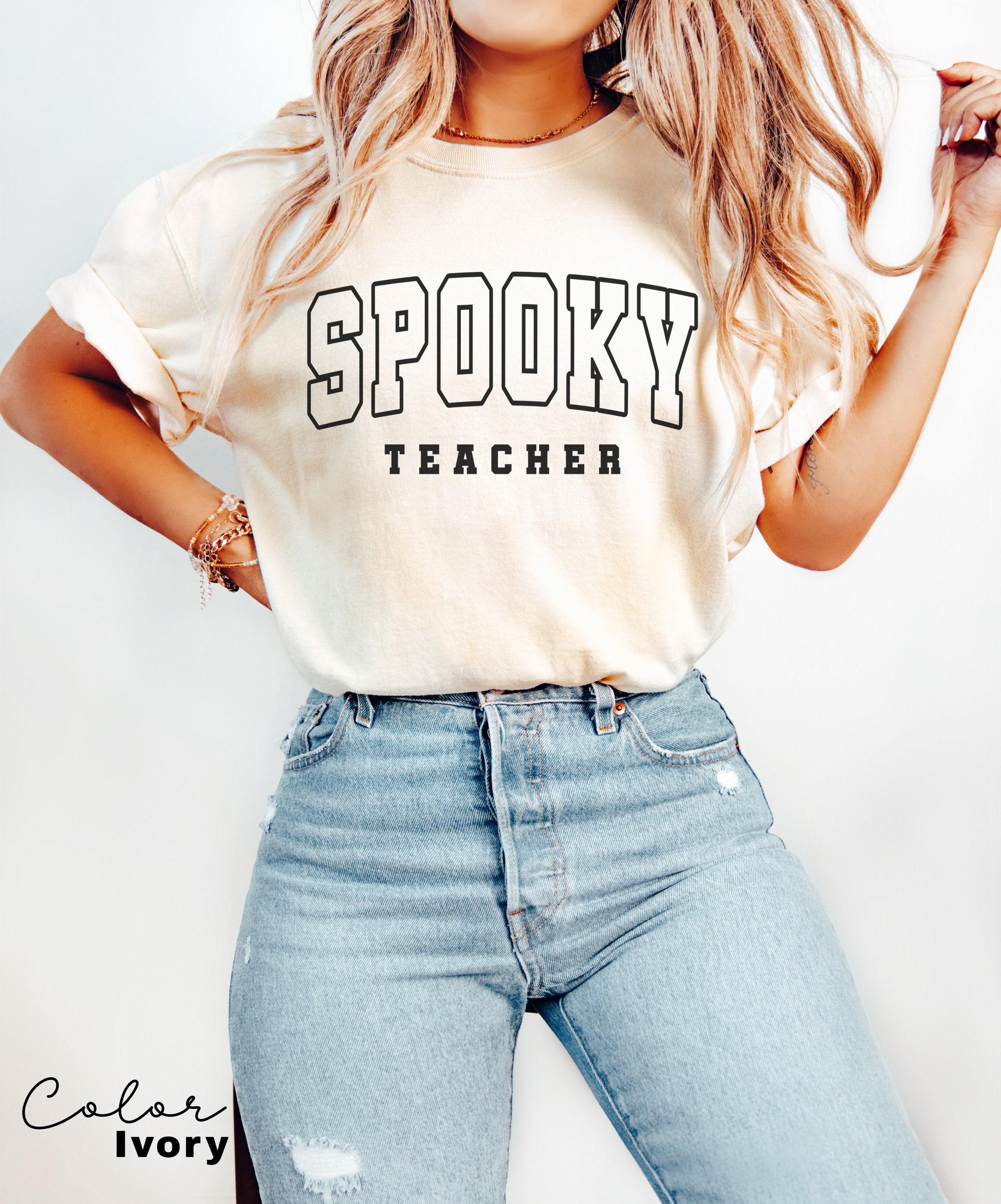 Comfort Colors® Teacher Halloween Shirt, Spooky Teacher Shirt, Retro Teachers Shirt, Fall Teacher Shirt, Teacher Gift, Best Teacher Shirt