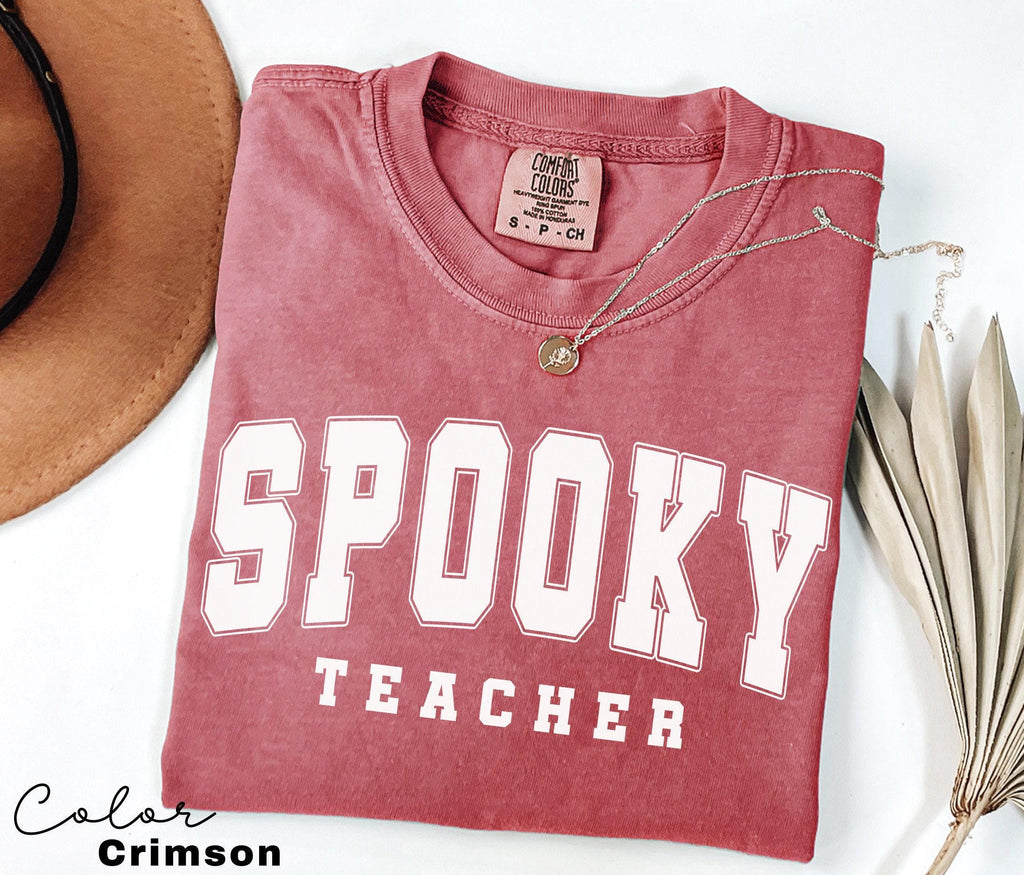 Comfort Colors® Teacher Halloween Shirt, Spooky Teacher Shirt, Retro Teachers Shirt, Fall Teacher Shirt, Teacher Gift, Best Teacher Shirt