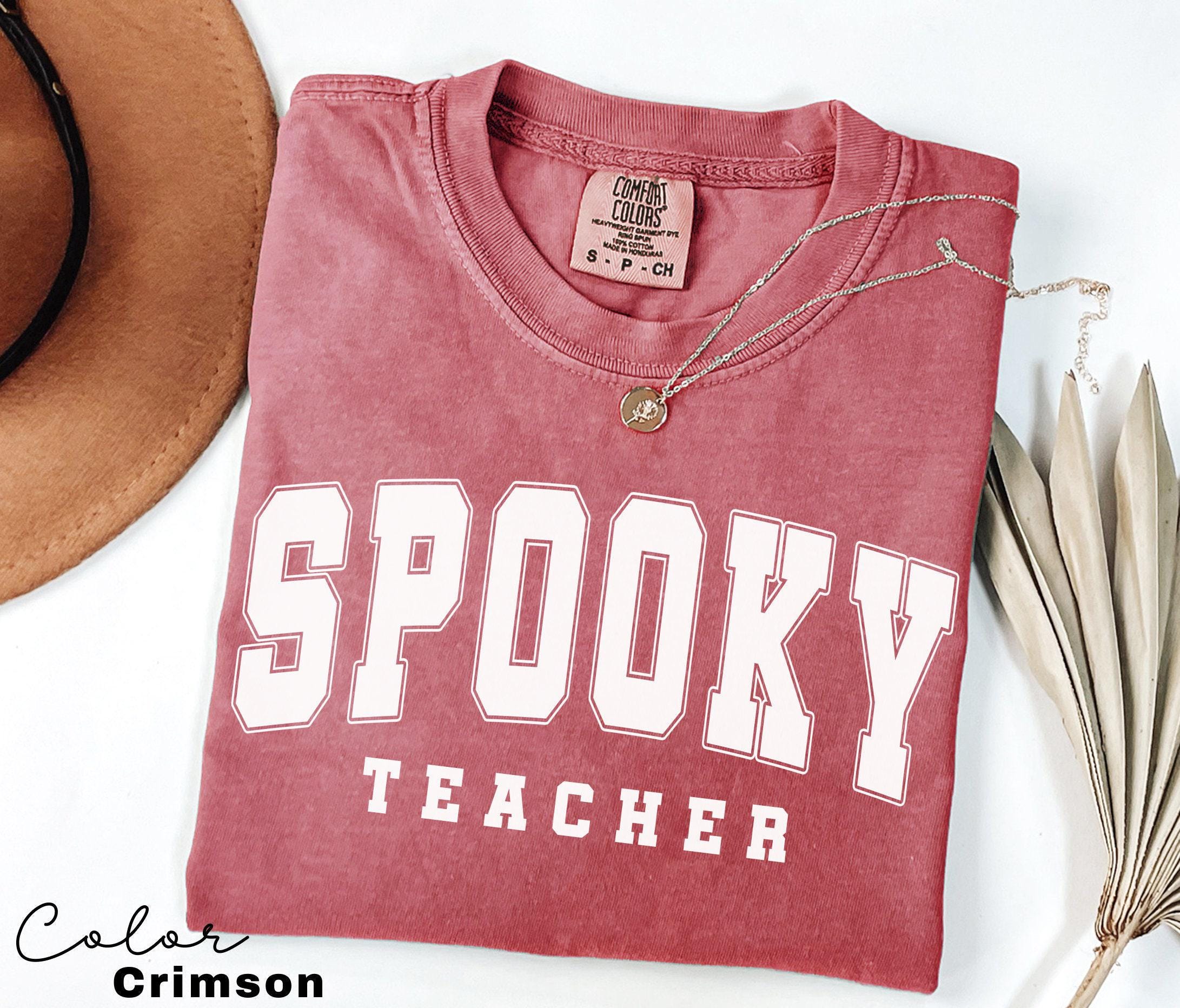 Comfort Colors® Teacher Halloween Shirt, Spooky Teacher Shirt, Retro Teachers Shirt, Fall Teacher Shirt, Teacher Gift, Best Teacher Shirt