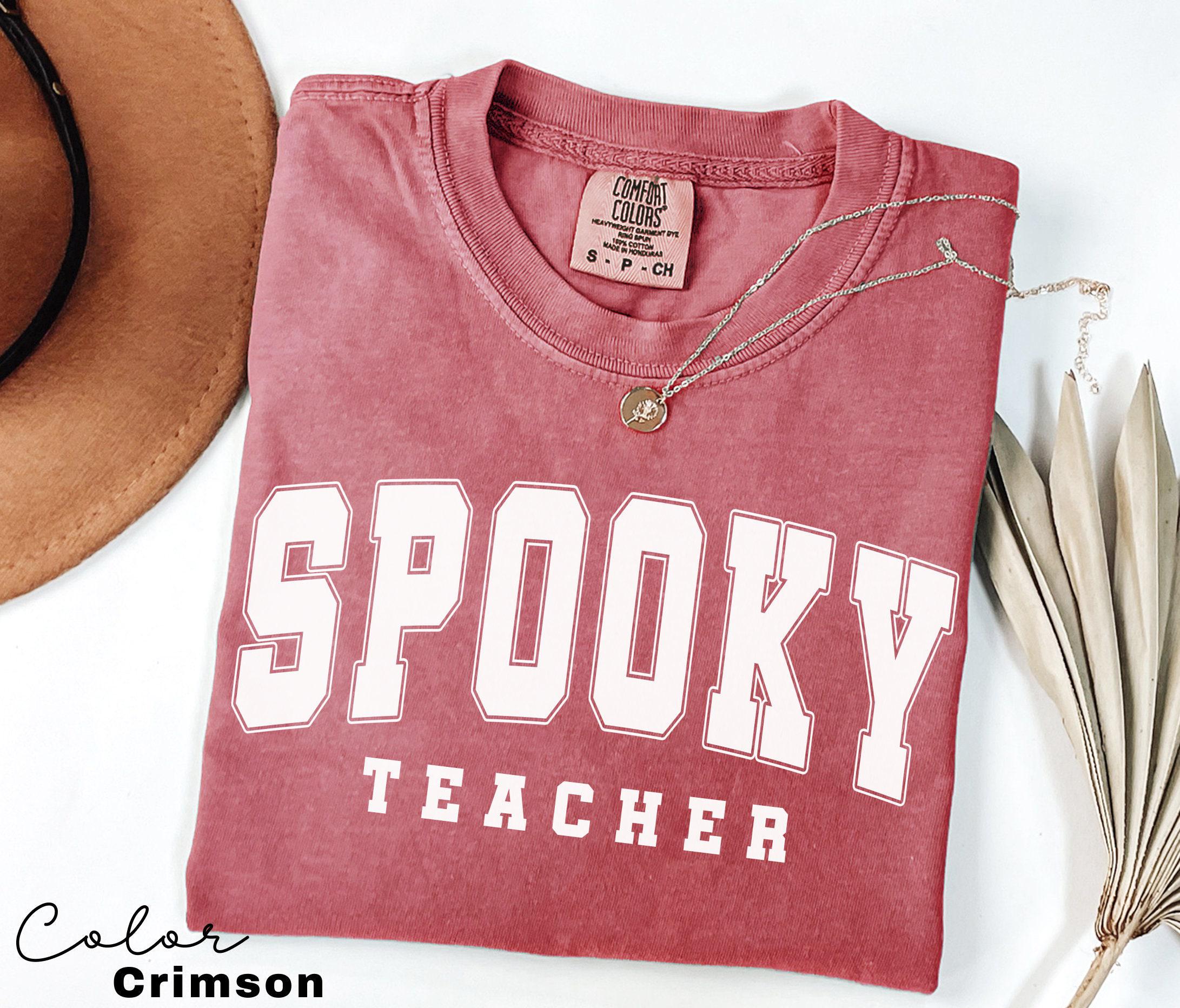 Comfort Colors® Teacher Halloween Shirt, Spooky Teacher Shirt, Retro Teachers Shirt, Fall Teacher Shirt, Teacher Gift, Best Teacher Shirt