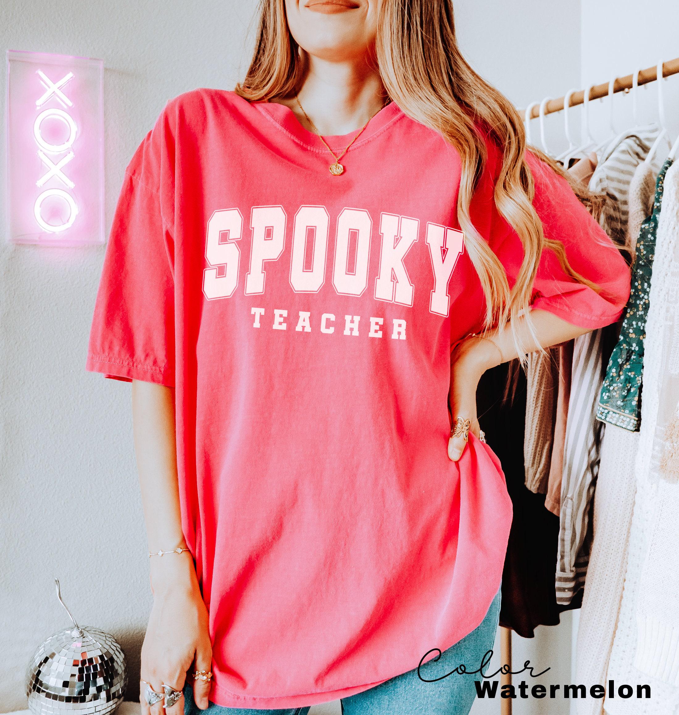 Comfort Colors® Teacher Halloween Shirt, Spooky Teacher Shirt, Retro Teachers Shirt, Fall Teacher Shirt, Teacher Gift, Best Teacher Shirt