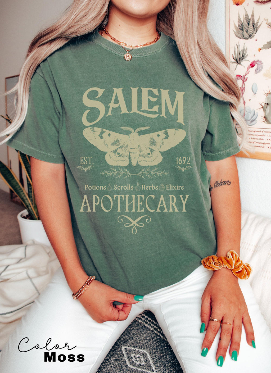 Retro Halloween Comfort Colors® shirt, Salem Vintage Halloween Shirt, Salem Witches, Spooky Season, Fall Apparel, Salem Apothecary, Fall Tee