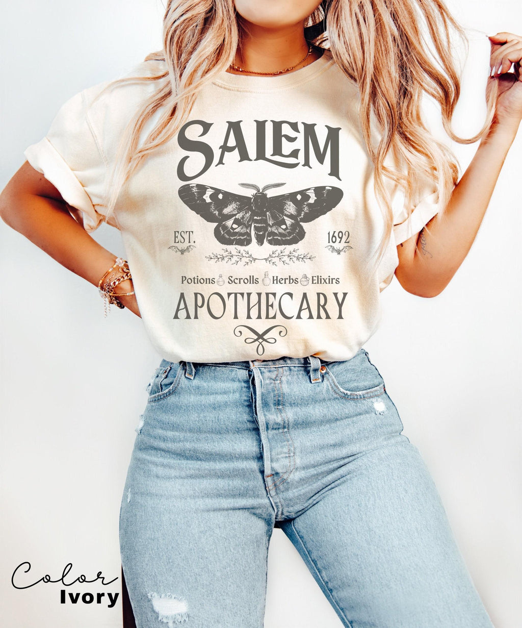 Retro Halloween Comfort Colors® shirt, Salem Vintage Halloween Shirt, Salem Witches, Spooky Season, Fall Apparel, Salem Apothecary, Fall Tee
