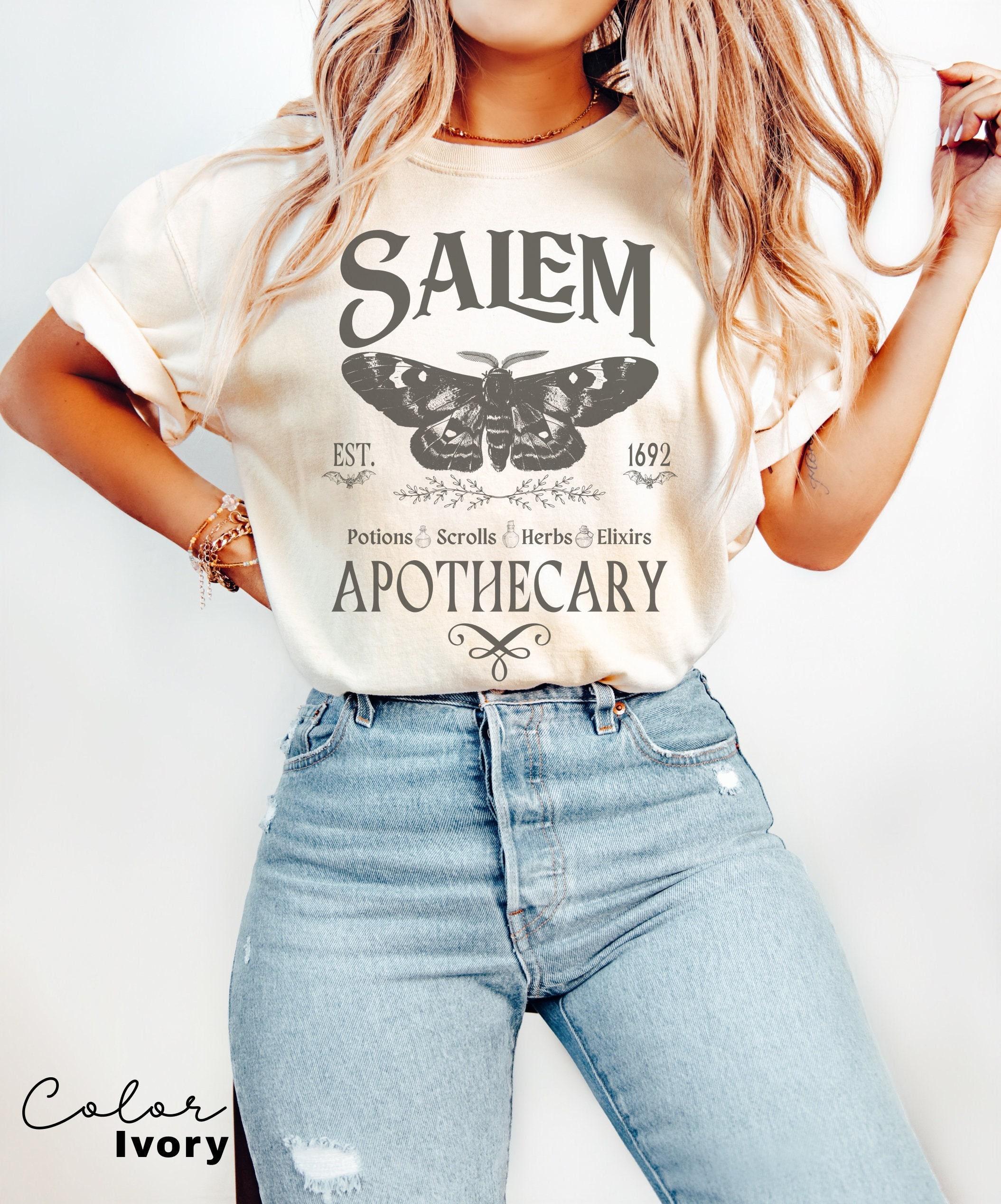 Retro Halloween Comfort Colors® shirt, Salem Vintage Halloween Shirt, Salem Witches, Spooky Season, Fall Apparel, Salem Apothecary, Fall Tee