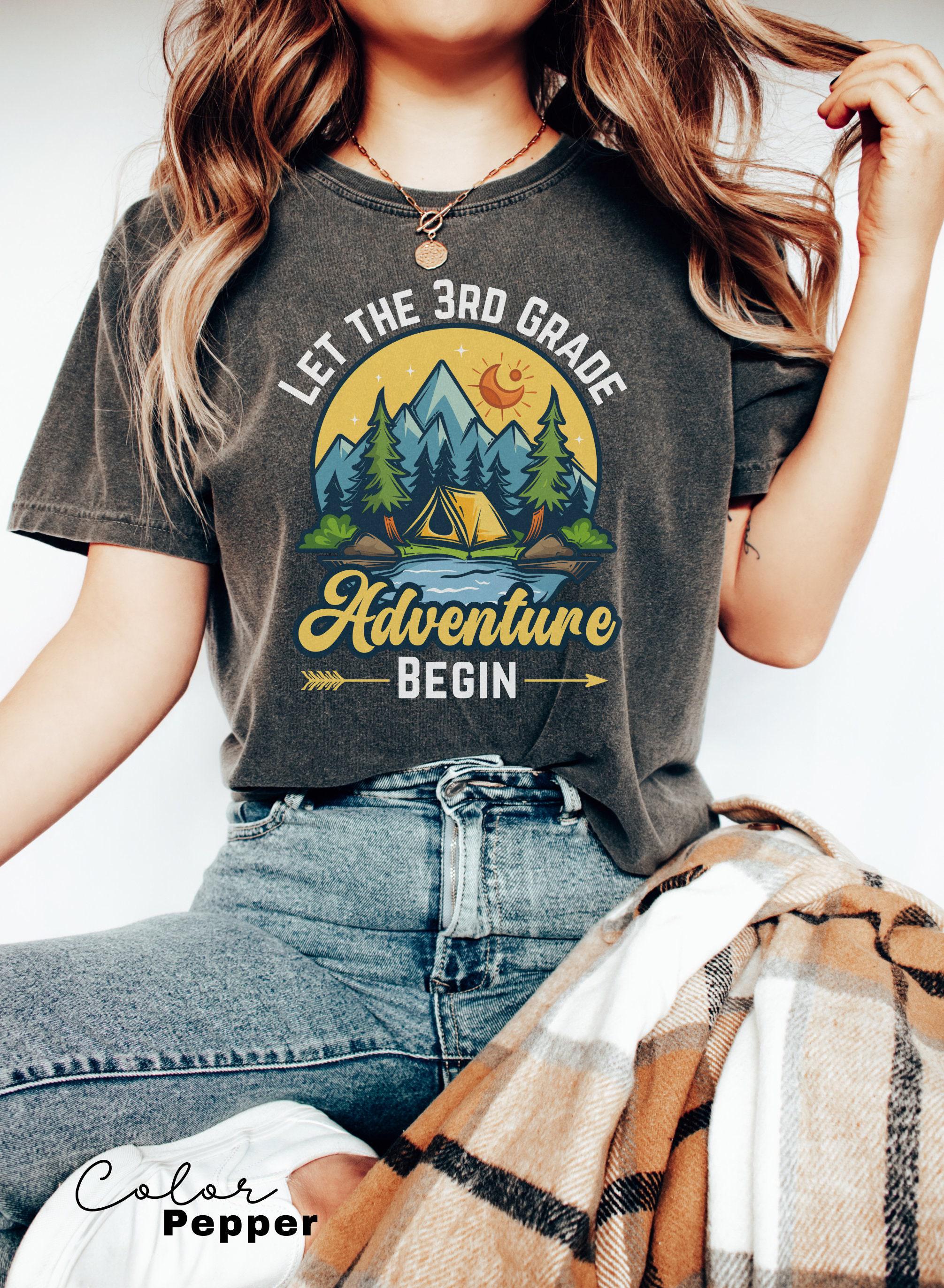 Comfort Colors® Let the 3rd Grade Adventure Begin Teacher Shirt, Back to School Third Grade Teacher Shirt, 1st Day Of School Teacher Shirt