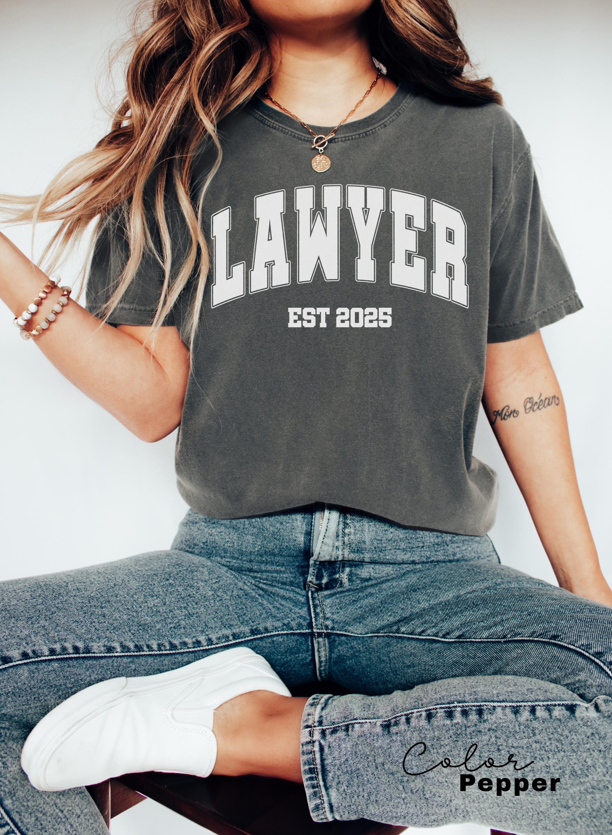 Custom Lawyer Shirt, EST Year Lawyer, Allegedly Shirt, Law Student Gift, Law School Student T-Shirt, Lawyer Gift, Law Student Graduation