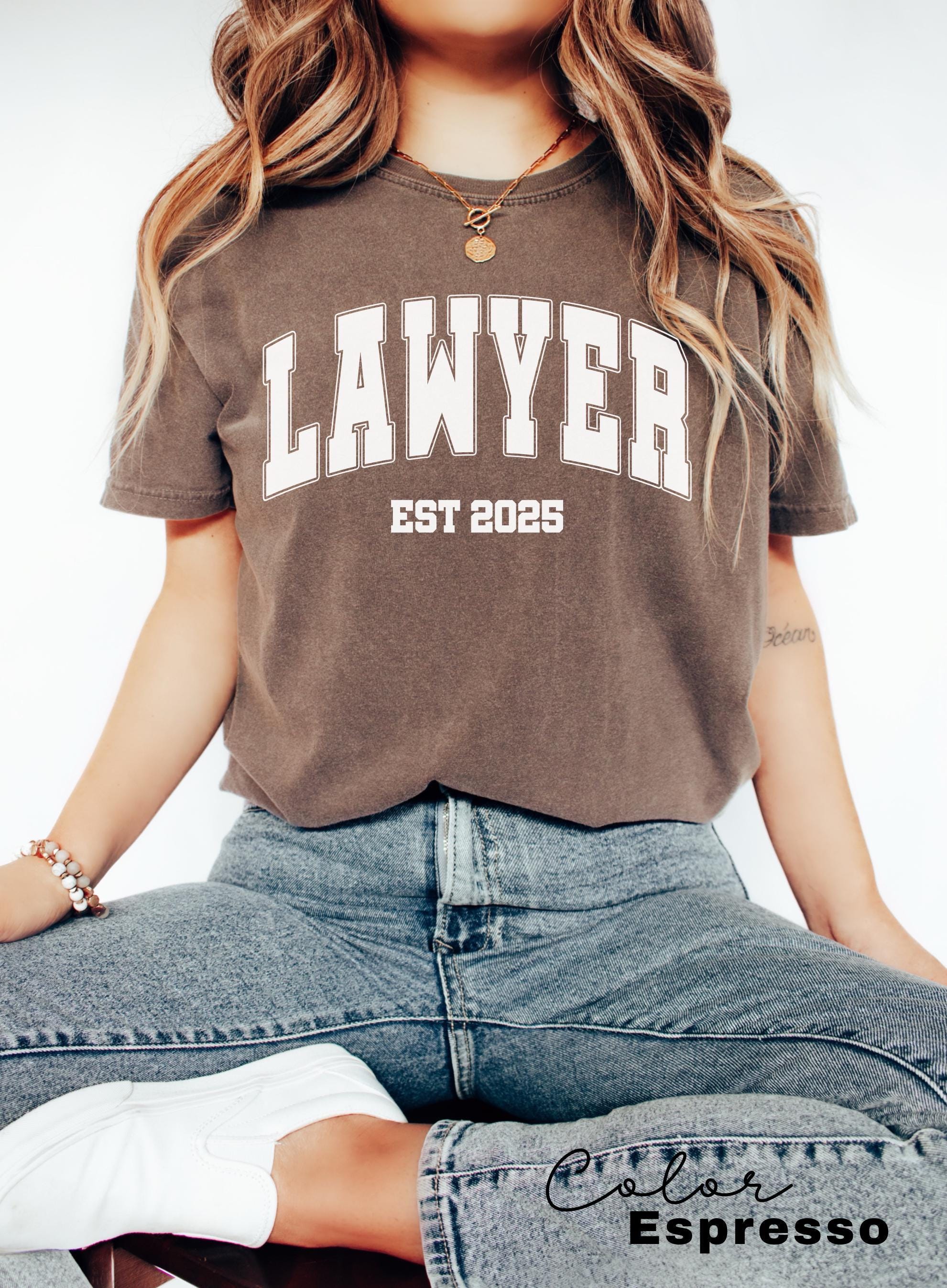 Custom Lawyer Shirt, EST Year Lawyer, Allegedly Shirt, Law Student Gift, Law School Student T-Shirt, Lawyer Gift, Law Student Graduation