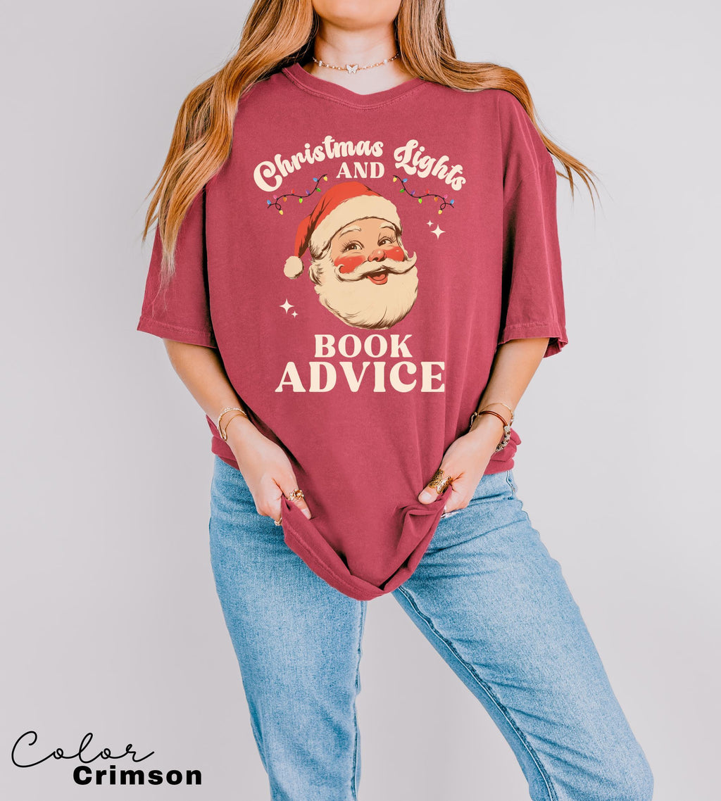 Comfort Colors® Christmas Books Shirt, Funny Christmas Gift, Gift for Librarian, Bookworm Christmas, Teacher Gift,Bookish Shirt,