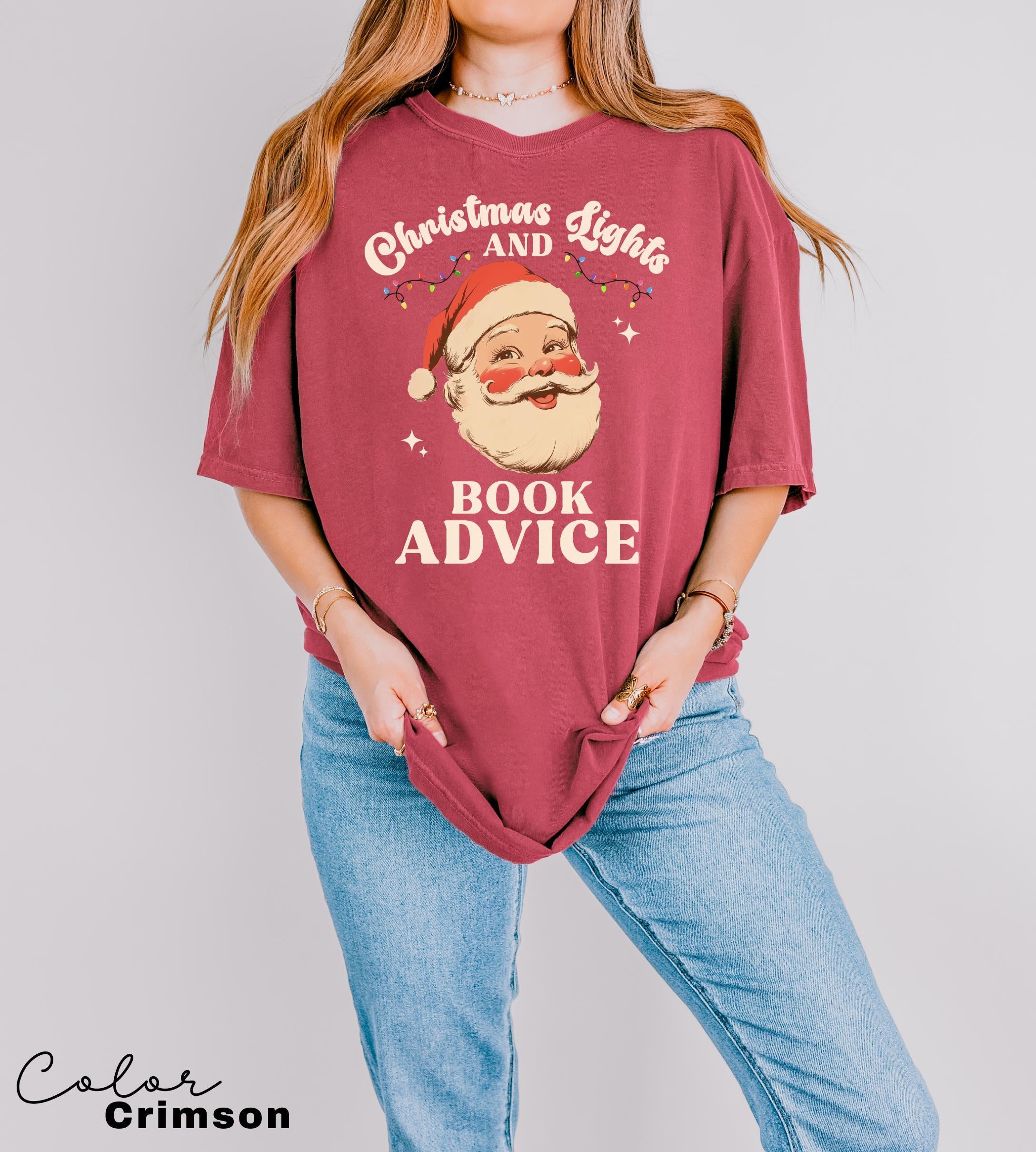 Comfort Colors® Christmas Books Shirt, Funny Christmas Gift, Gift for Librarian, Bookworm Christmas, Teacher Gift,Bookish Shirt,