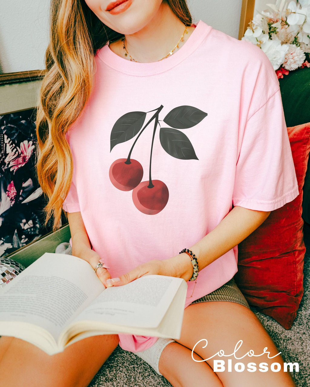 Cute Cherry Shirt, Summer Cherry Shirt, Cottagecore Fruit Tshirt, Cherry Graphic Shirt, Botanical Garden Tshirt, Cherry Gift, Summer Tee