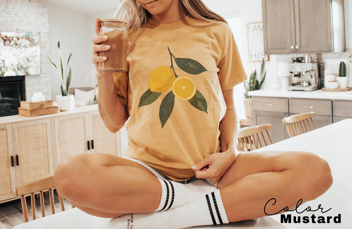 Vintage Lemons Tshirt, Comfort Colors Summer Lemon Shirt, Cottagecore Citrus Shirt, Lemon Print Tshirt, Fruit Shirt, Gift For Her