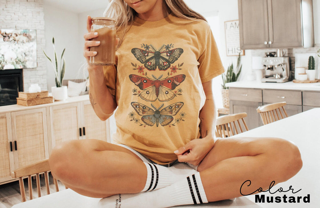 Moth Shirt, Granola Girl Aeshtetic, Nature Lover, Butterfly, Cottagecore, Forestcore, Goblincore, Fairy Grunge, Hobbitcore, Cottage Core
