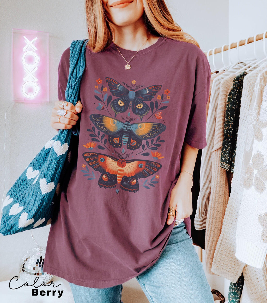 Moth Shirt, Granola Girl Aeshtetic, Nature Lover, Butterfly, Cottagecore, Forestcore, Goblincore, Fairy Grunge, Hobbitcore, Cottage Core
