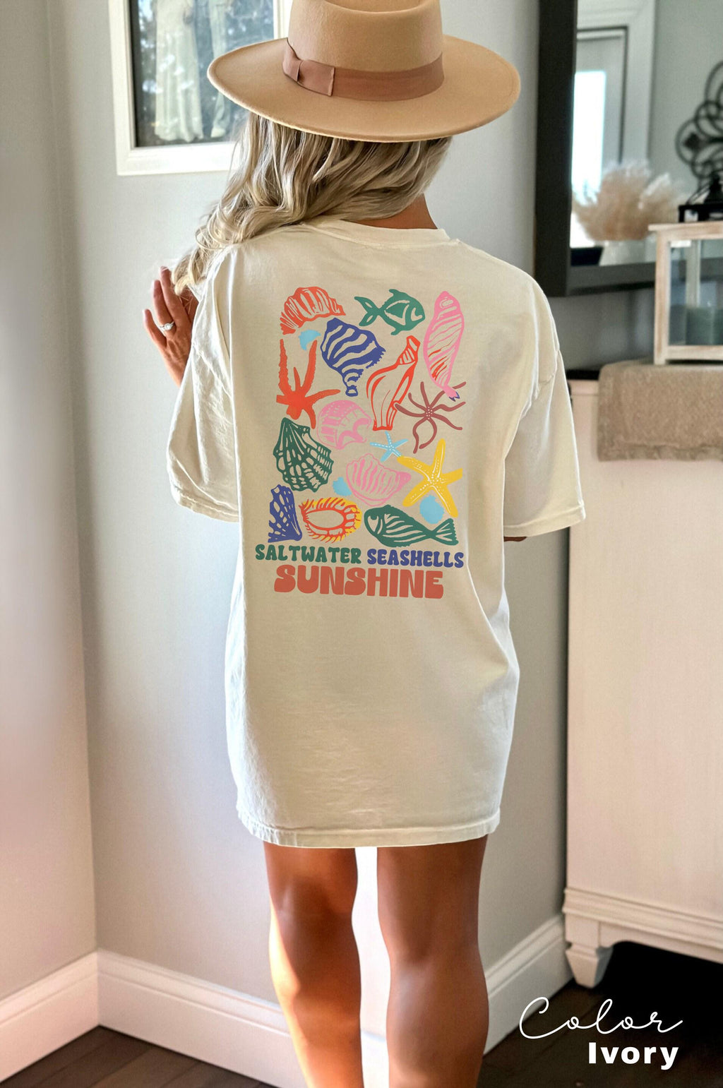 Saltwater Seashells Sunshine Shirt,Summer Shirt,Vacation Shirt,Beach Shirt,Summer Vacation Shirt,Vacation Mode,Saltwater Shirt,Sunshine