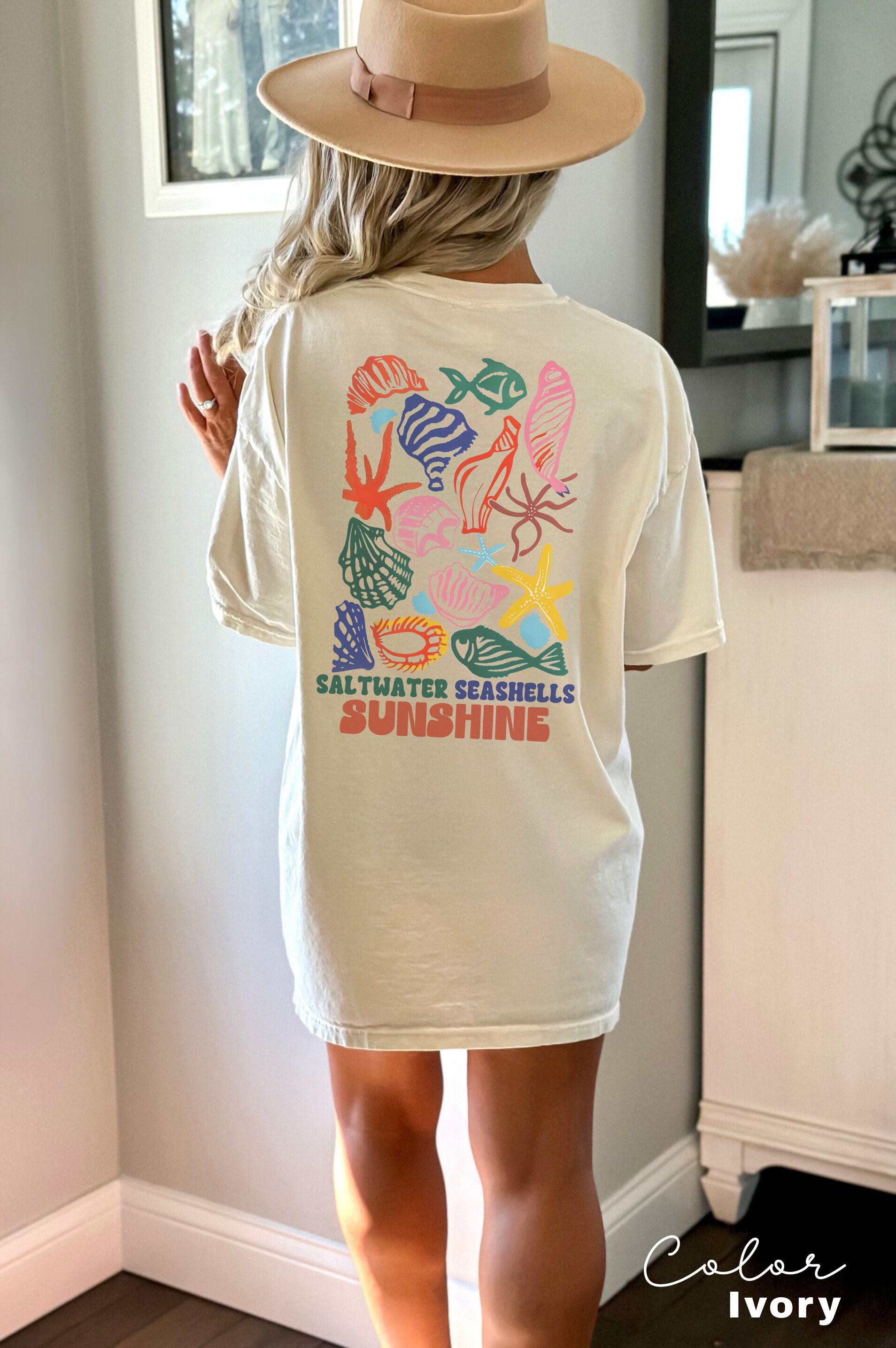 Saltwater Seashells Sunshine Shirt,Summer Shirt,Vacation Shirt,Beach Shirt,Summer Vacation Shirt,Vacation Mode,Saltwater Shirt,Sunshine