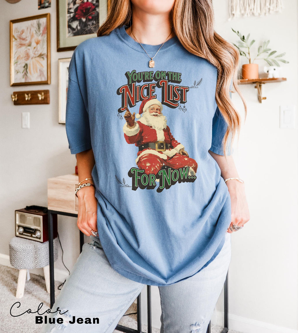 Retro Santa Sweatshirt, Nice List Shirt, Retro Christmas Santa, Holiday Clothing Women, Christmas Unisex Shirt, Funny Santa Shirt, Xmas