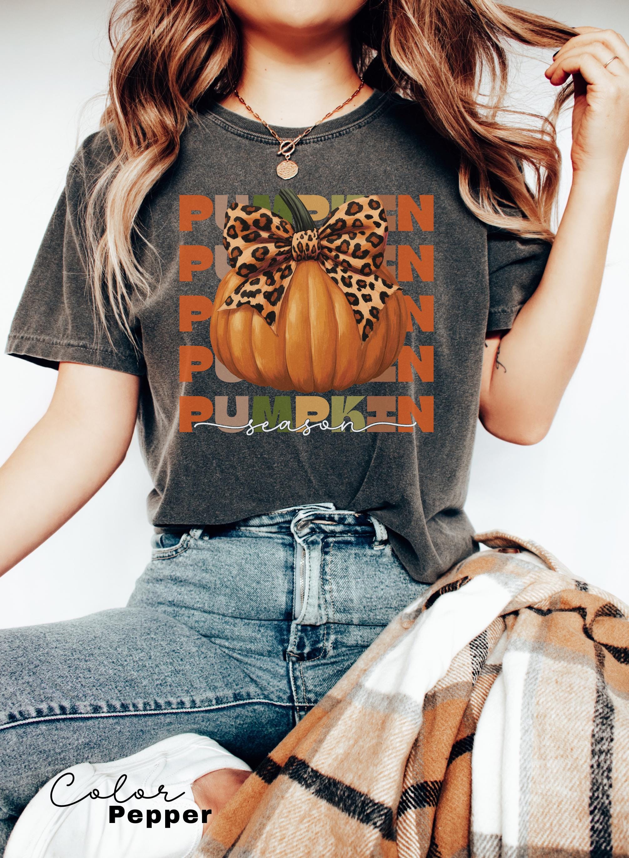 Fall Pumpkin Shirt, Colorful Pumpkin Season Shirt, Watercolor Pumpkins, Halloween Shirt, Autumn Shirt, Cute Fall Shirt, Comfort Colors®,