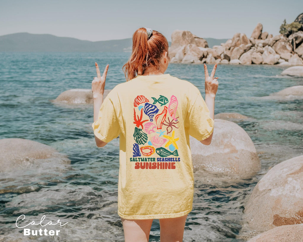 Saltwater Seashells Sunshine Shirt,Summer Shirt,Vacation Shirt,Beach Shirt,Summer Vacation Shirt,Vacation Mode,Saltwater Shirt,Sunshine