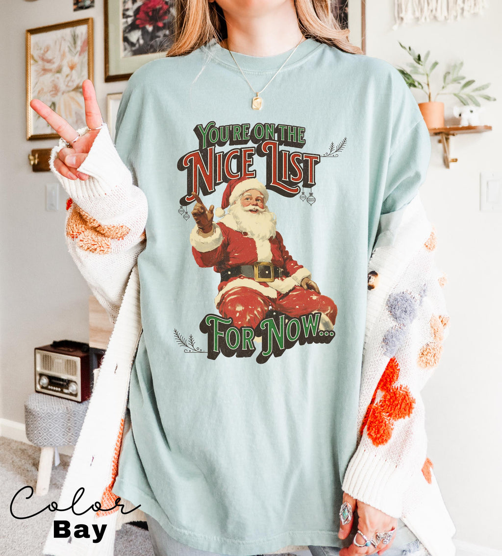 Retro Santa Sweatshirt, Nice List Shirt, Retro Christmas Santa, Holiday Clothing Women, Christmas Unisex Shirt, Funny Santa Shirt, Xmas
